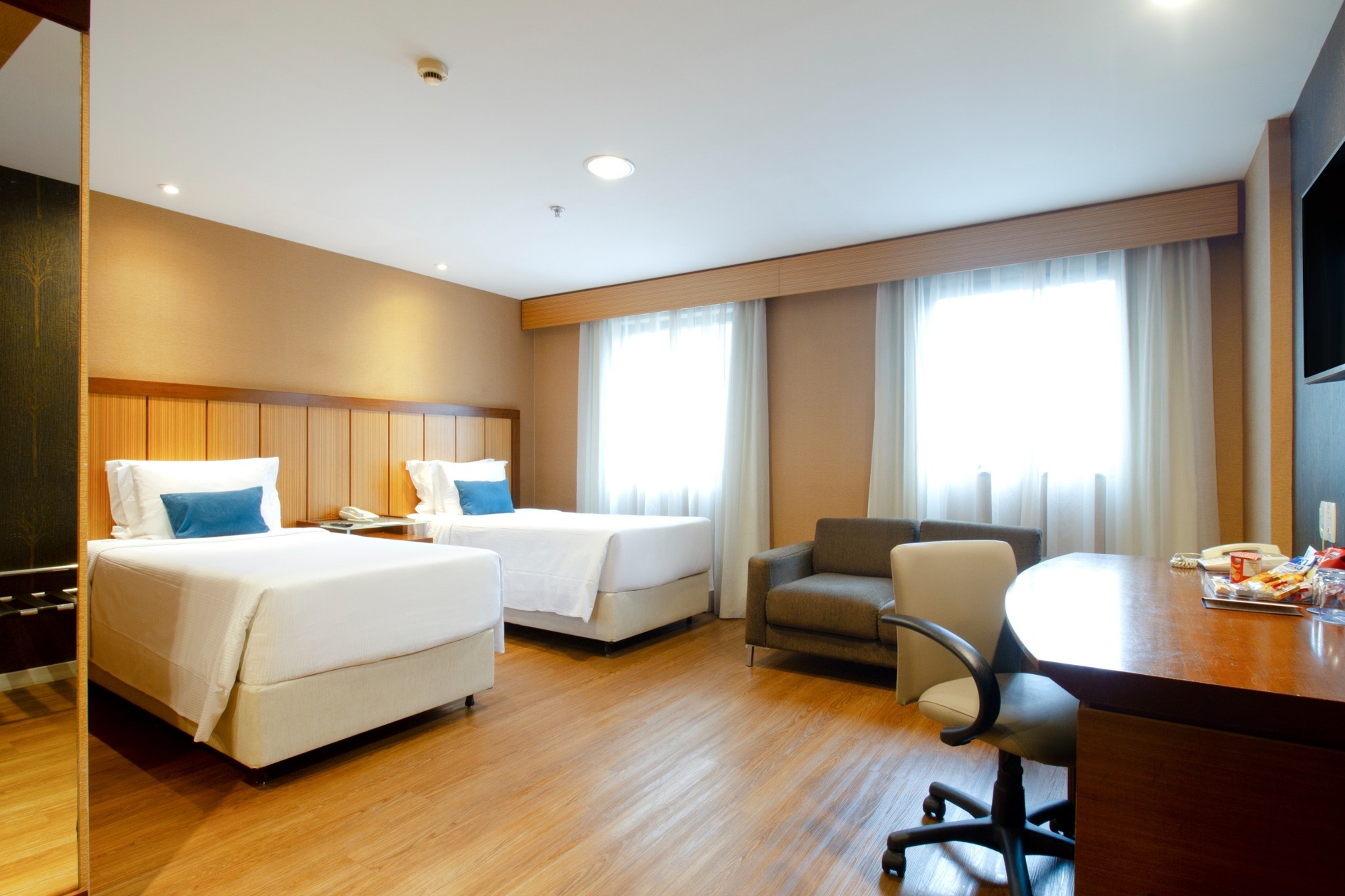 Guest room at the Wyndham Sao Paulo Ibirapuera Convention Plaza Hotel in Sao Paulo, Other than US/Canada