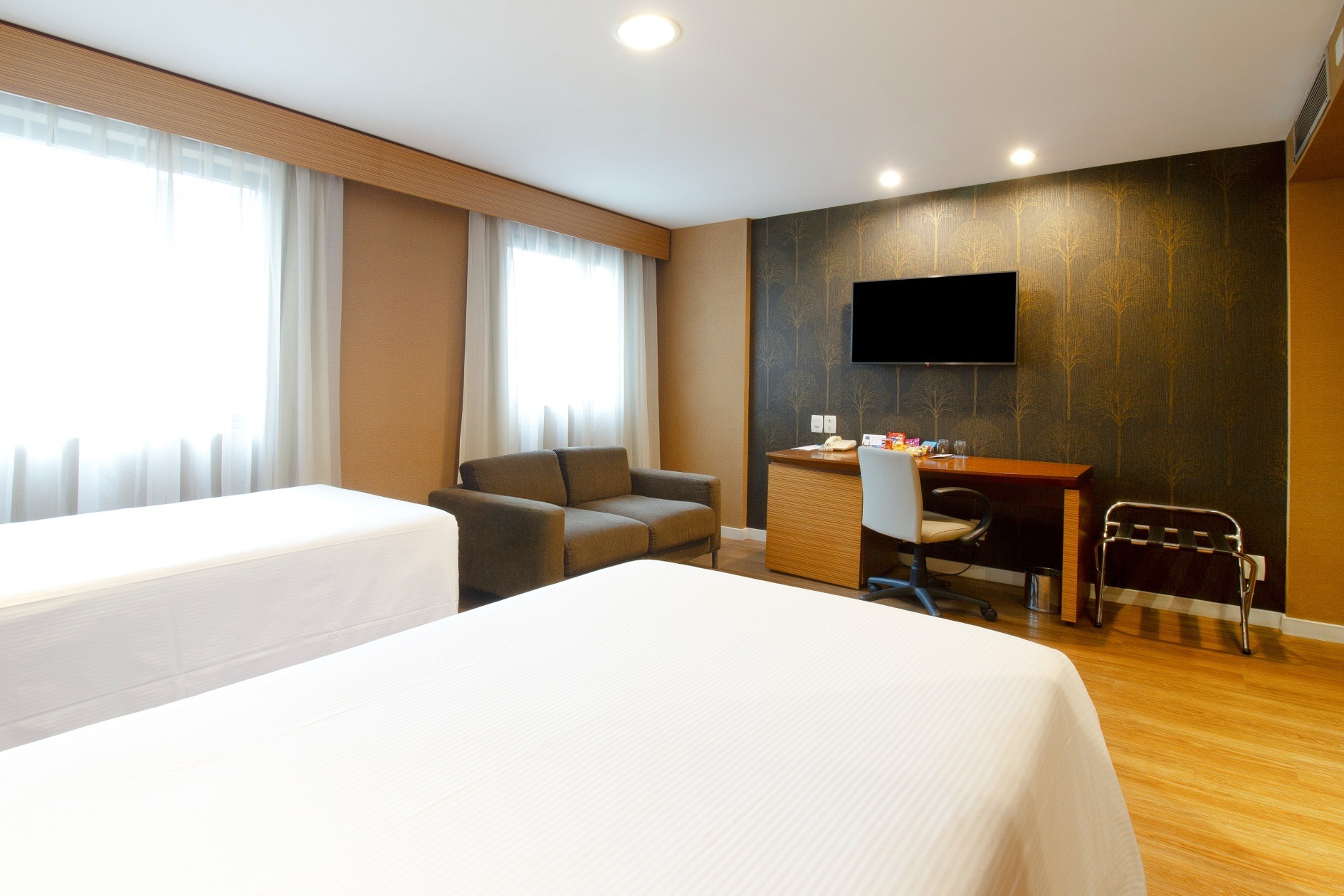 Guest room at the Wyndham Sao Paulo Ibirapuera Convention Plaza Hotel in Sao Paulo, Other than US/Canada
