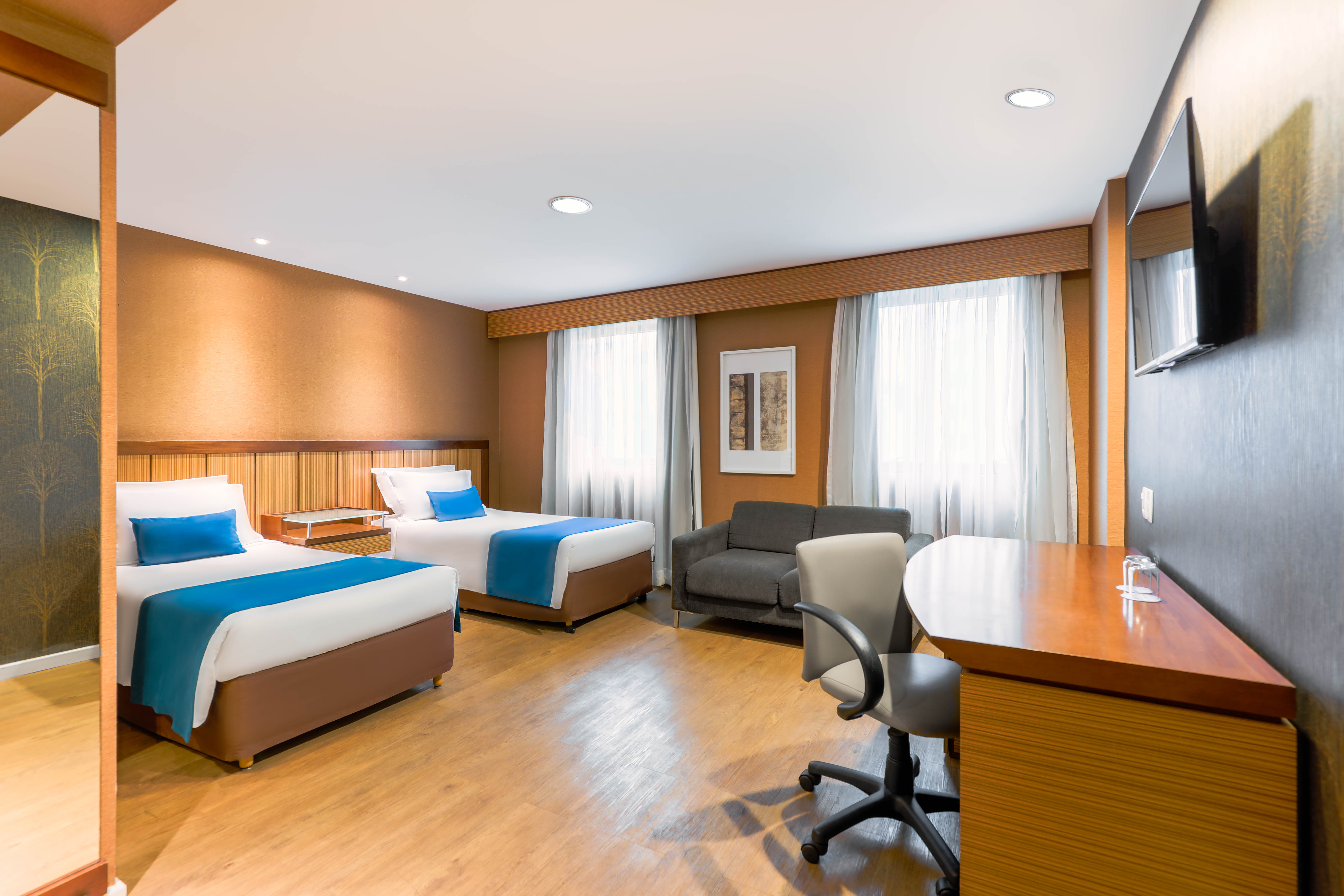 Guest room at the Wyndham Sao Paulo Ibirapuera Convention Plaza Hotel in Sao Paulo, Other than US/Canada