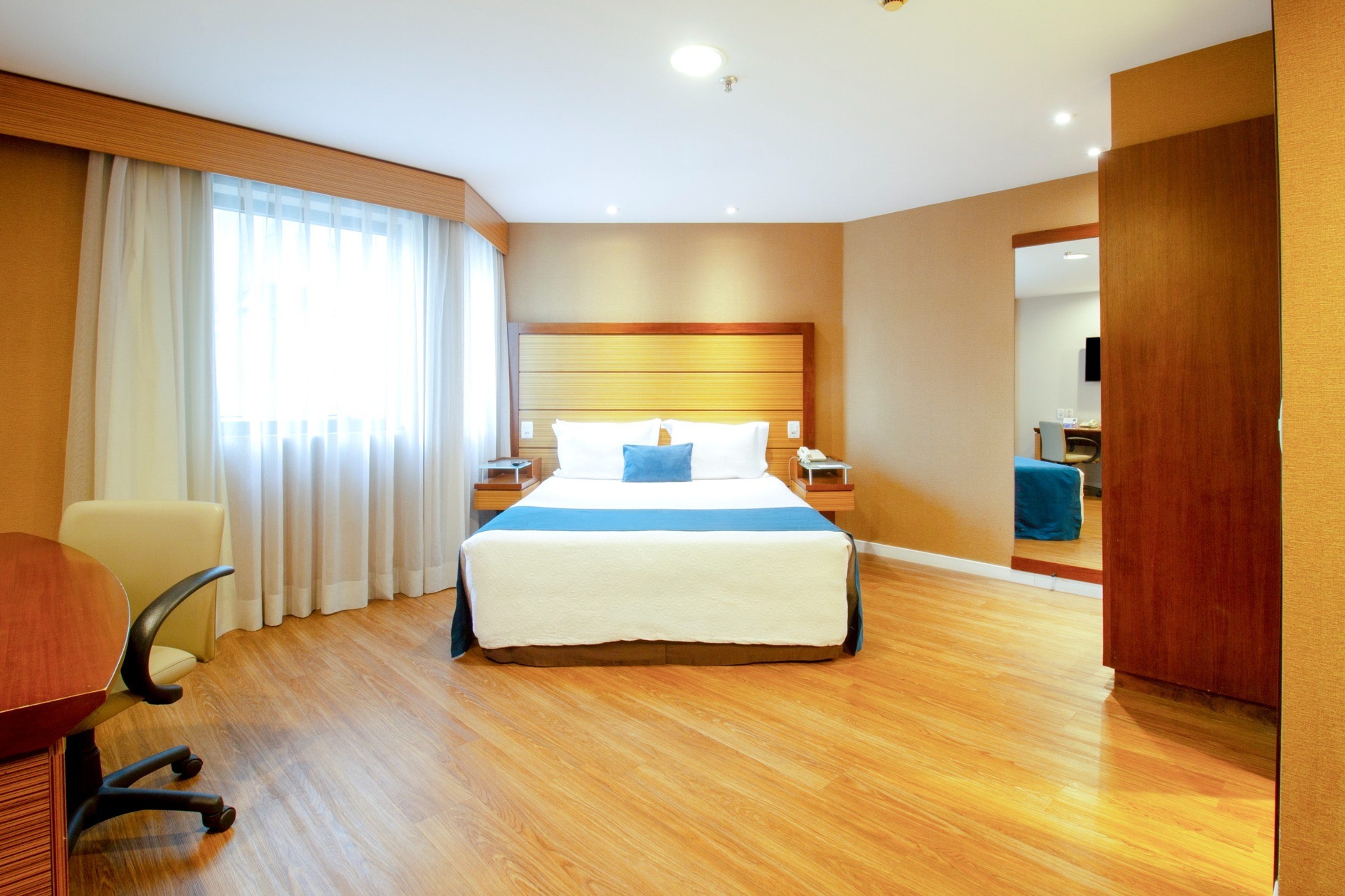 Guest room at the Wyndham Sao Paulo Ibirapuera Convention Plaza Hotel in Sao Paulo, Other than US/Canada