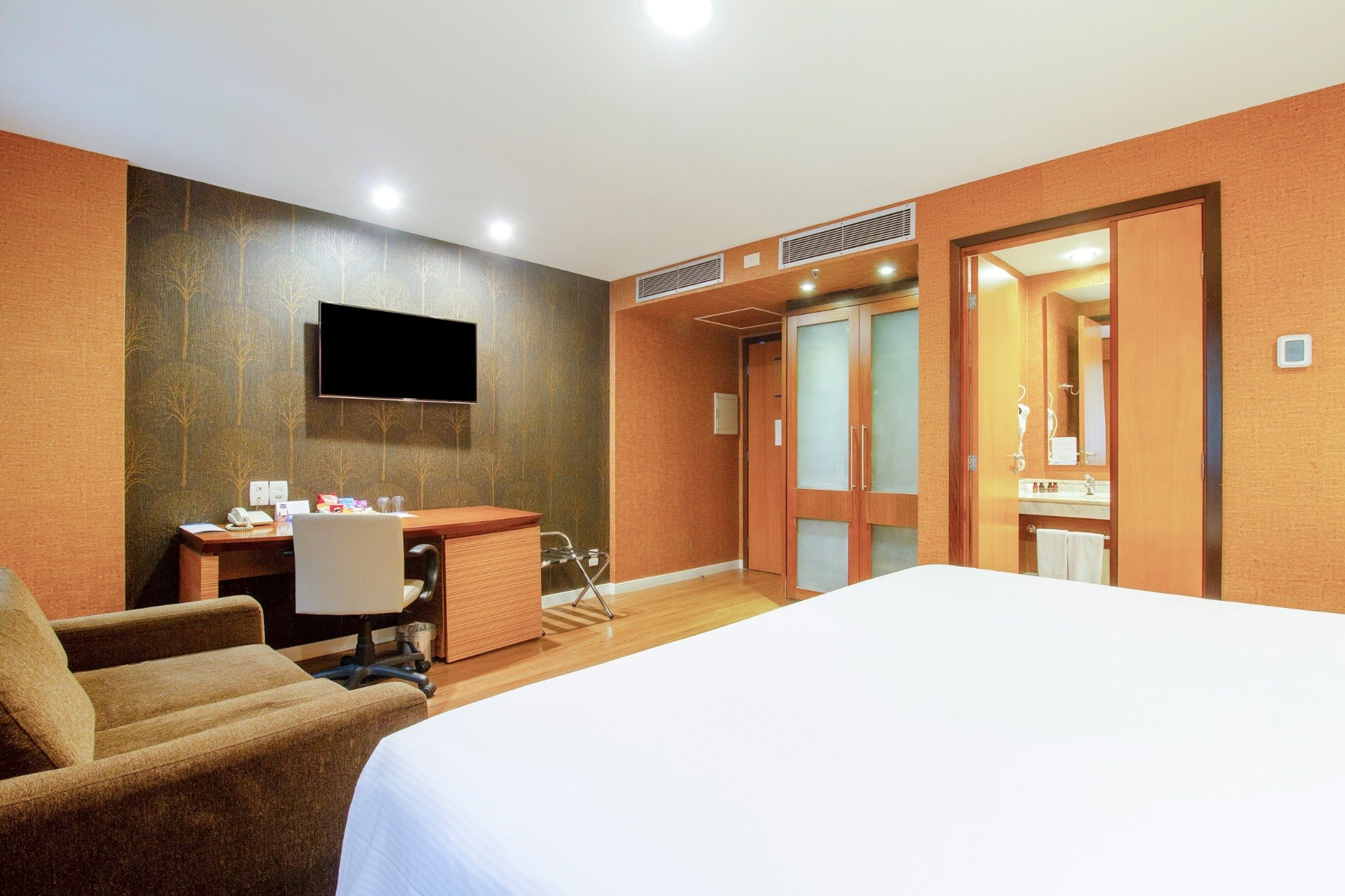 Guest room at the Wyndham Sao Paulo Ibirapuera Convention Plaza Hotel in Sao Paulo, Other than US/Canada