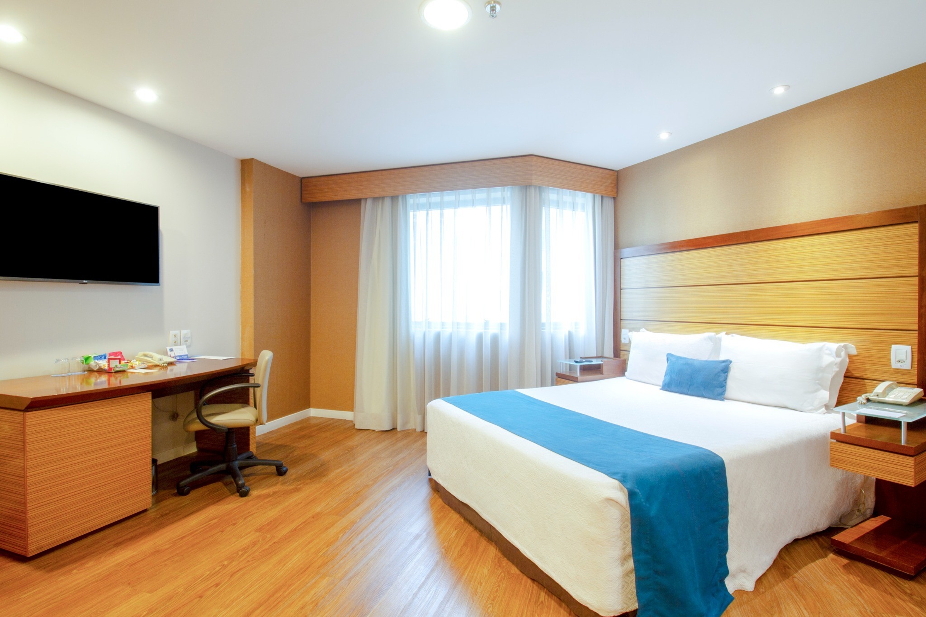 Guest room at the Wyndham Sao Paulo Ibirapuera Convention Plaza Hotel in Sao Paulo, Other than US/Canada