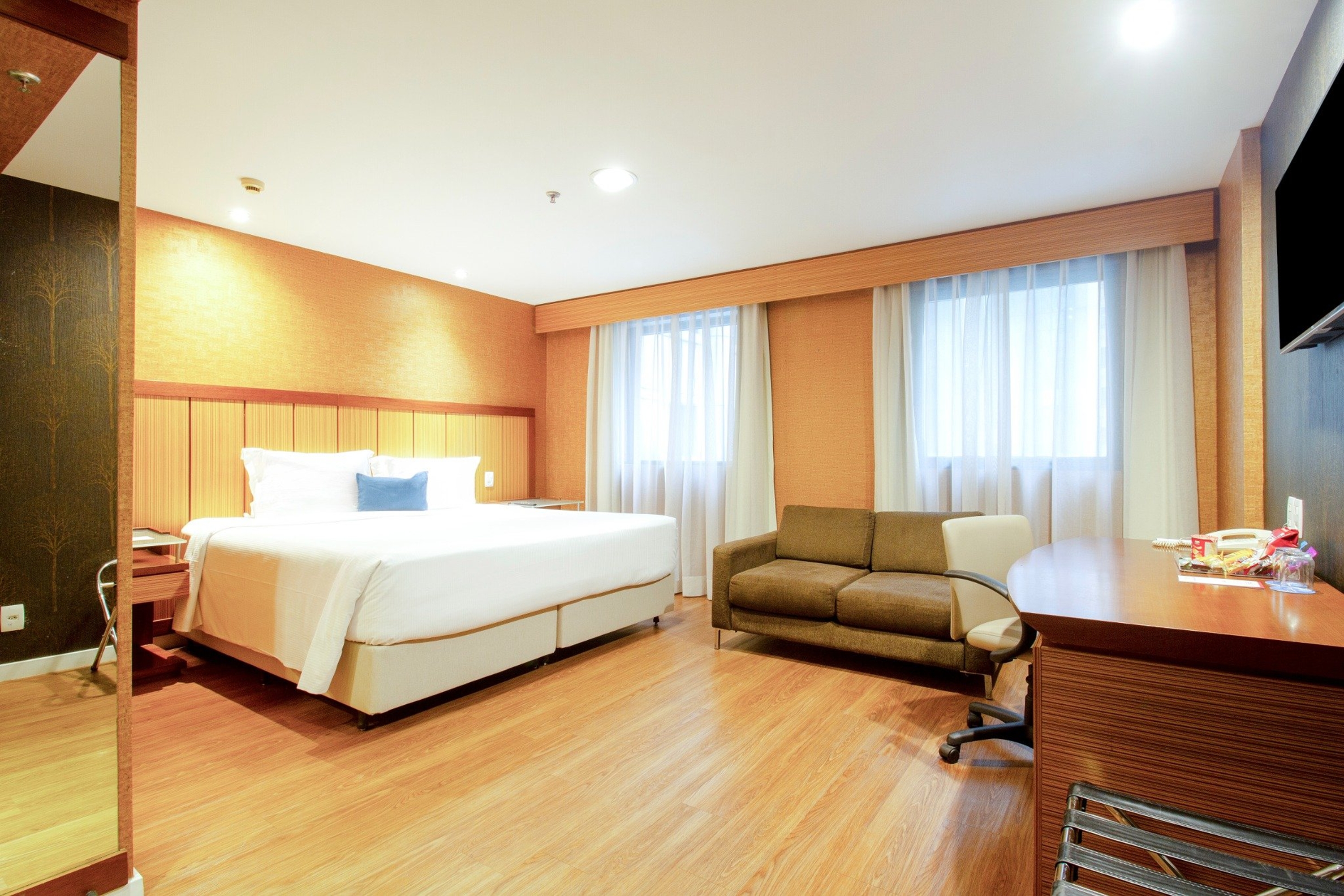 Guest room at the Wyndham Sao Paulo Ibirapuera Convention Plaza Hotel in Sao Paulo, Other than US/Canada