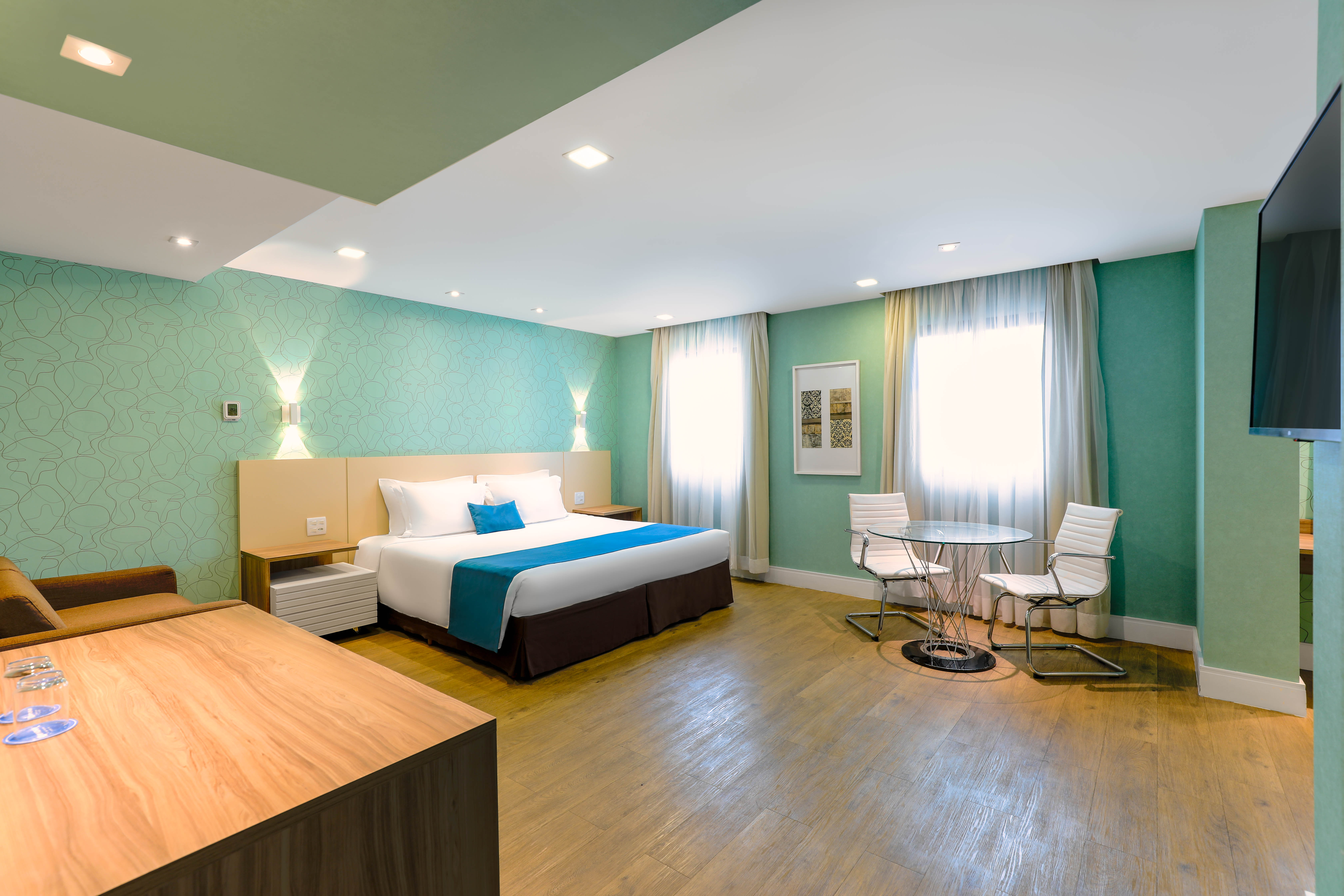 Guest room at the Wyndham Sao Paulo Ibirapuera Convention Plaza Hotel in Sao Paulo, Other than US/Canada