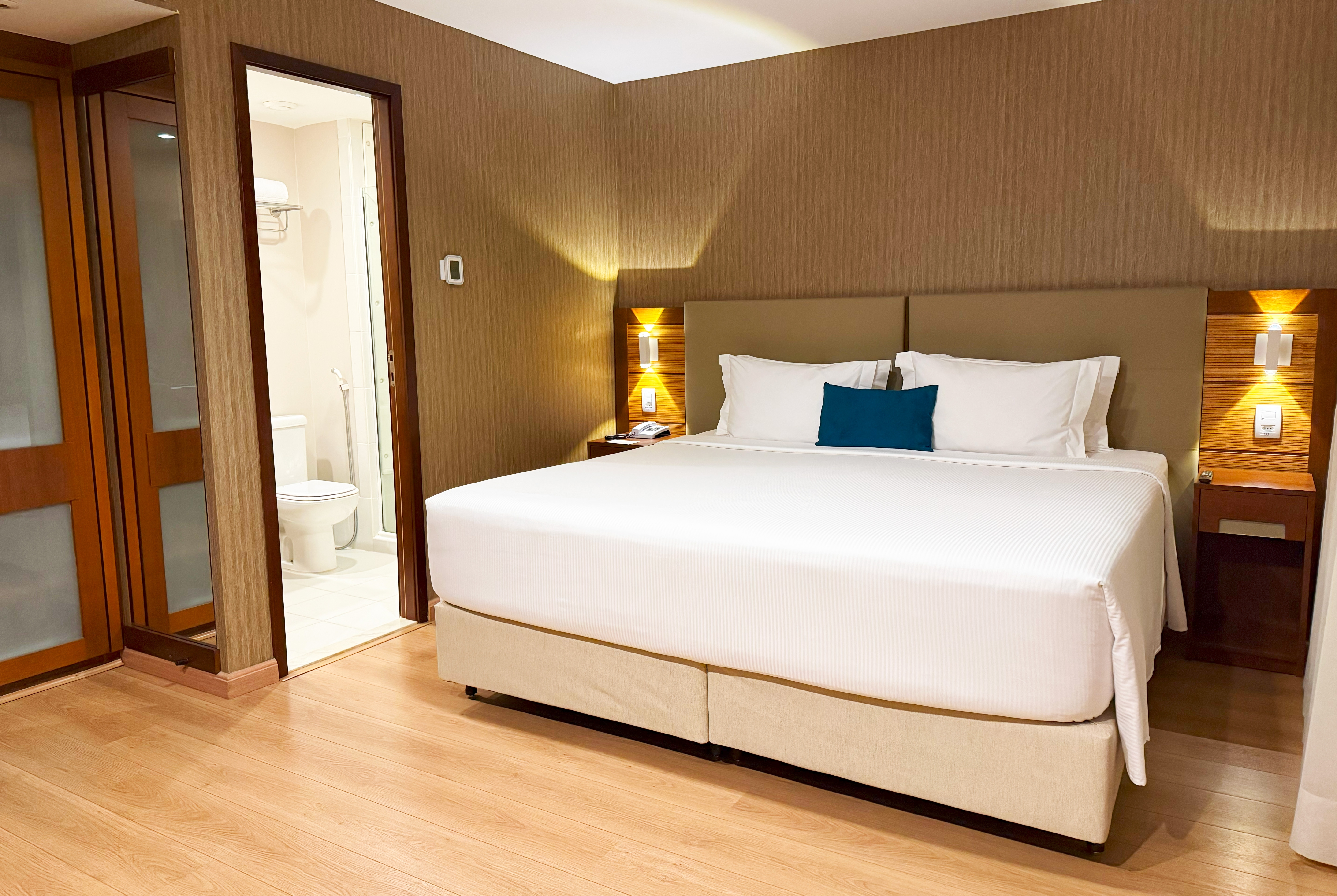 Guest room at the Wyndham Sao Paulo Ibirapuera Convention Plaza Hotel in Sao Paulo, Other than US/Canada