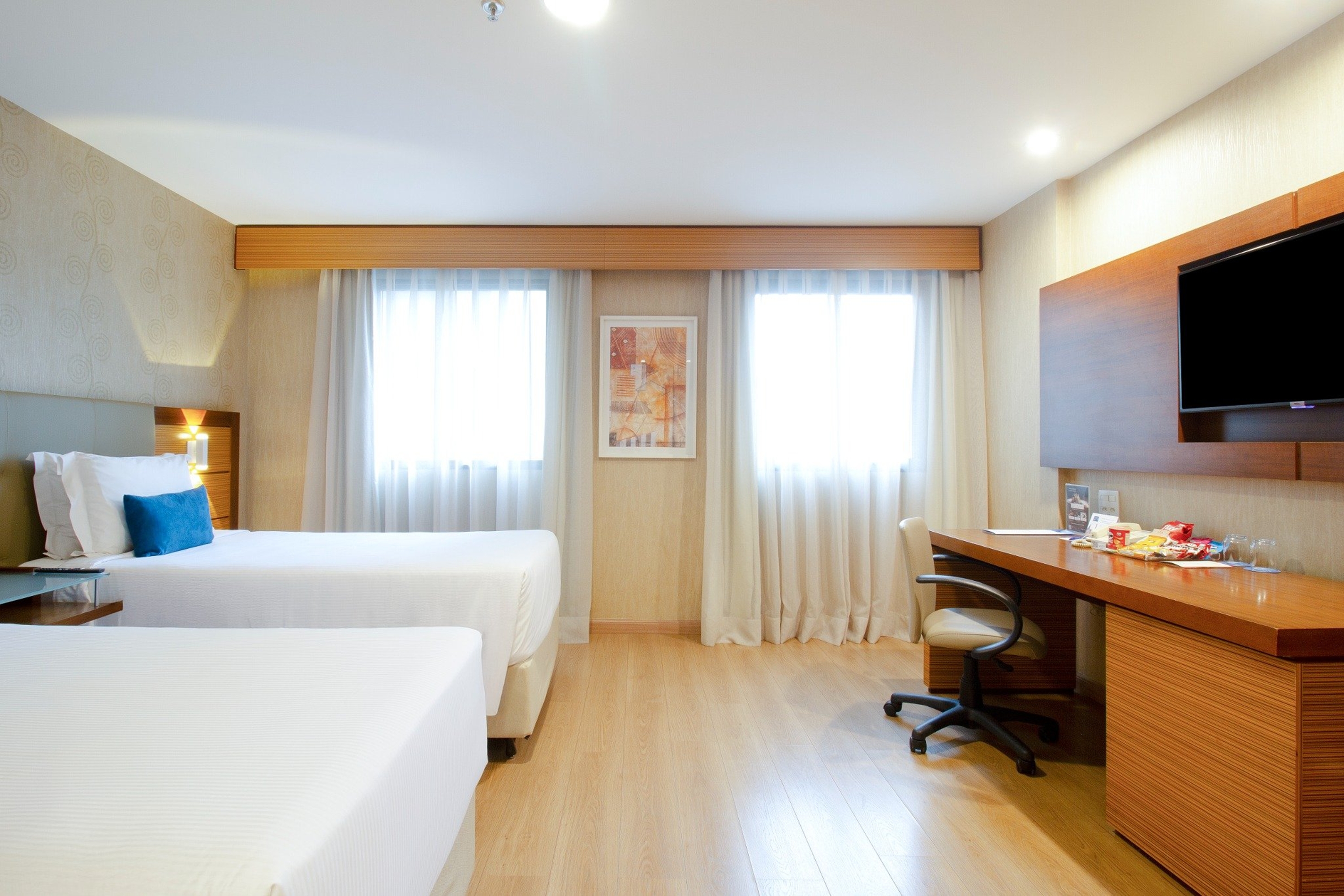 Guest room at the Wyndham Sao Paulo Ibirapuera Convention Plaza Hotel in Sao Paulo, Other than US/Canada