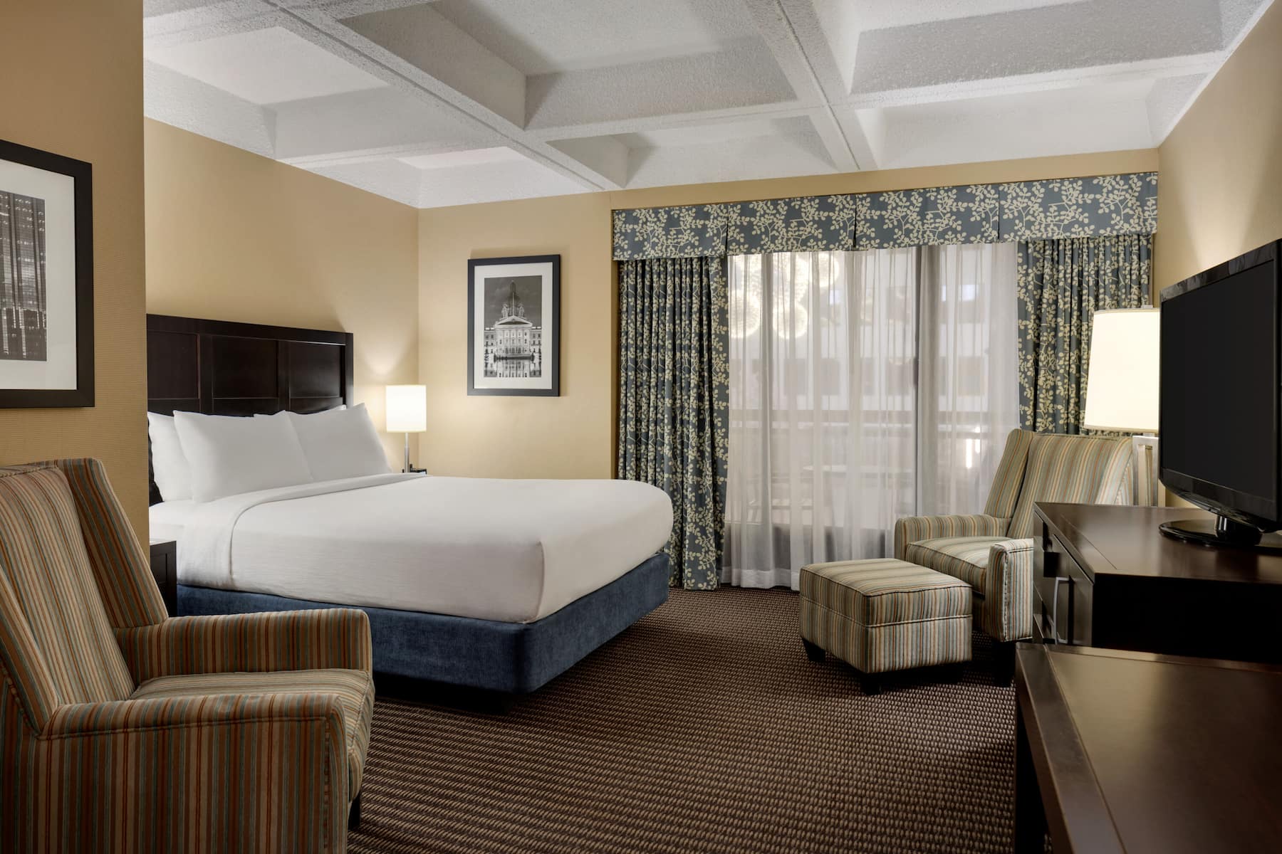 Guest room at the Wyndham Edmonton Hotel and Conference Centre in Edmonton, Alberta