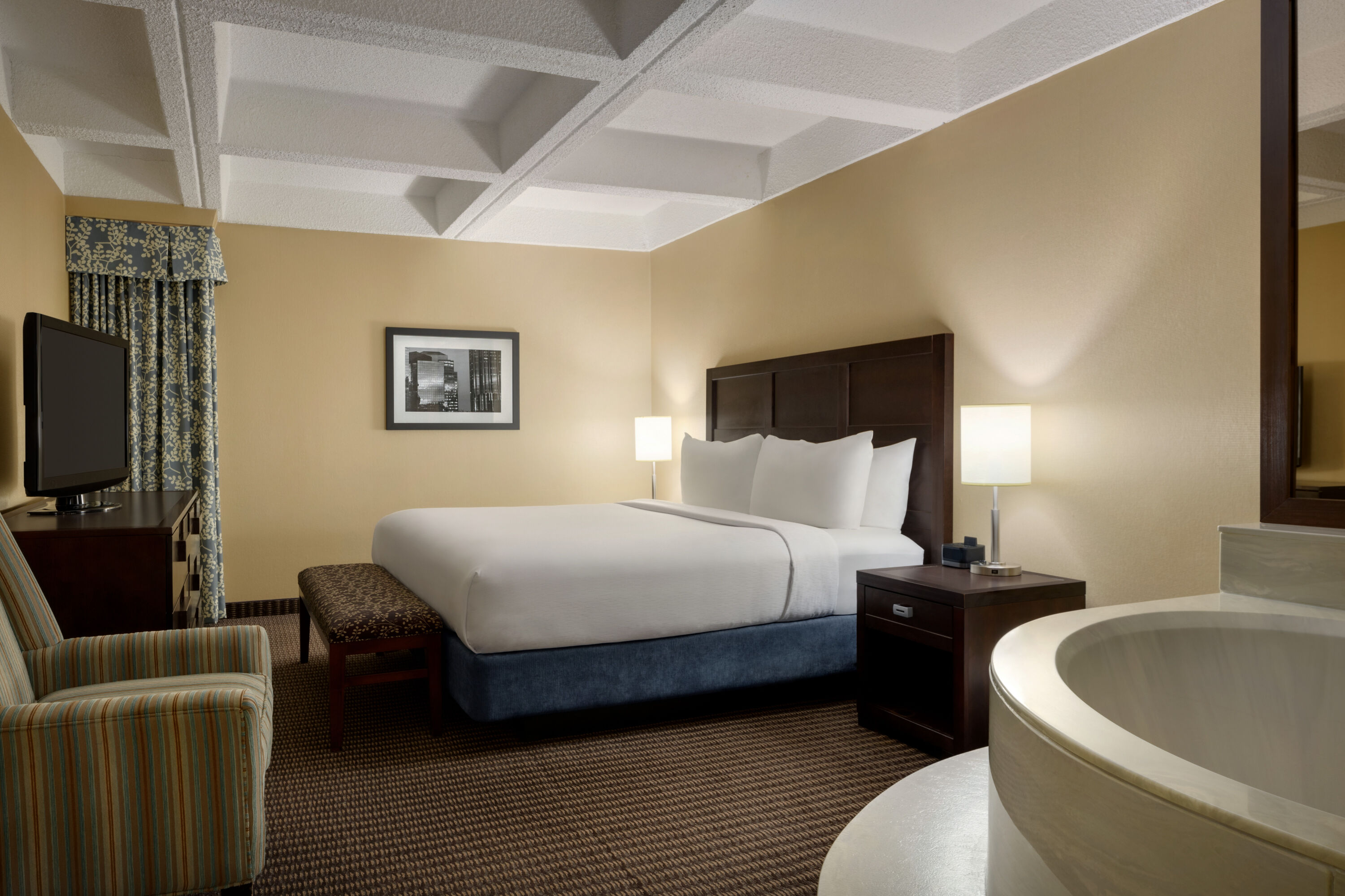 Wyndham Edmonton Hotel and Conference Centre hot tub suite in Edmonton, Alberta