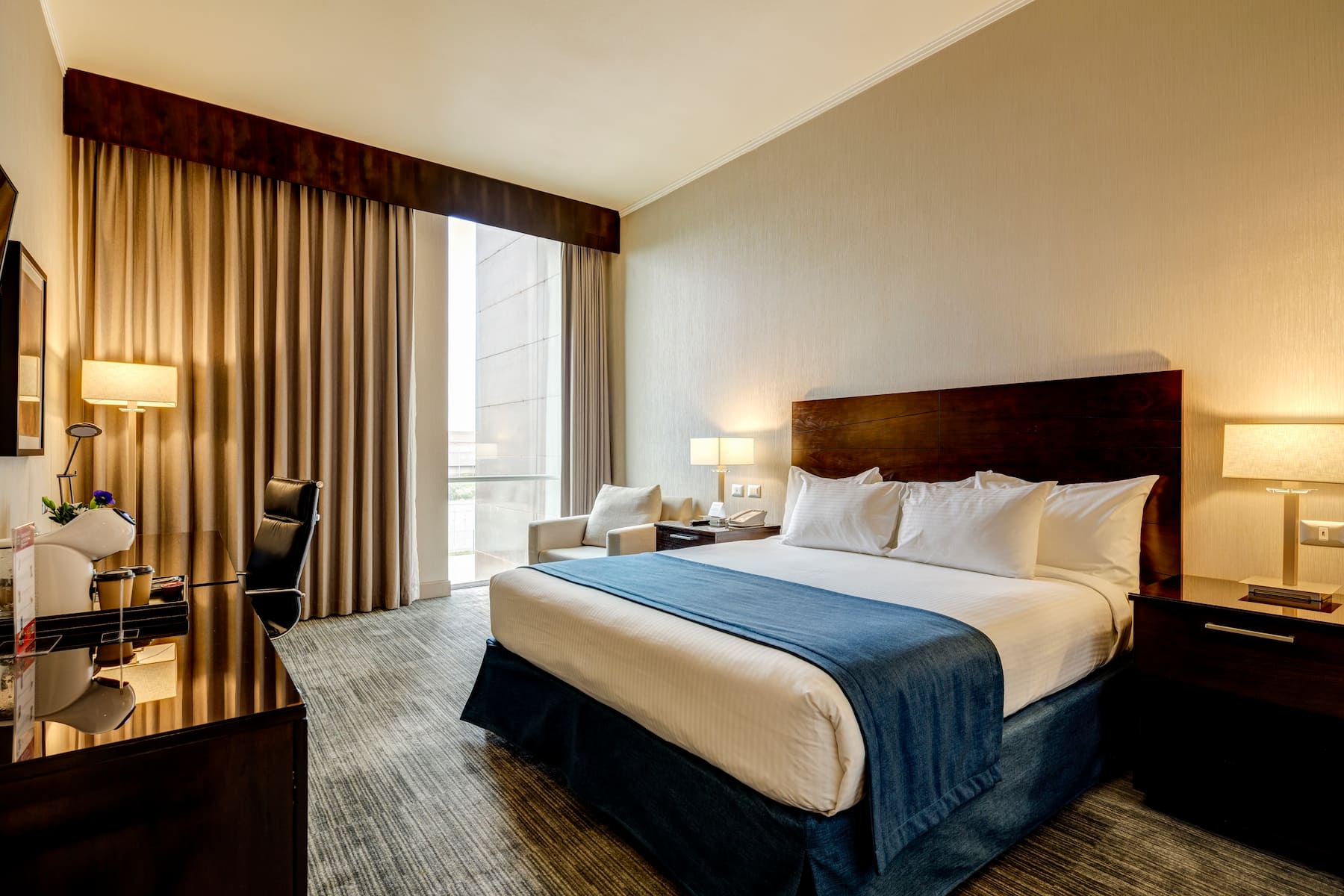 Guest room at the Wyndham Santiago Aeropuerto in Santiago, Other than US/Canada