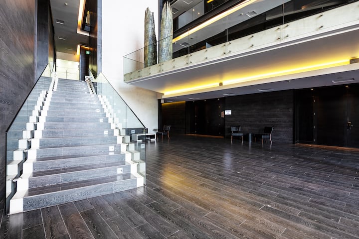 Wyndham Santiago Pettra lobby atrium in Santiago, Other than US/Canada