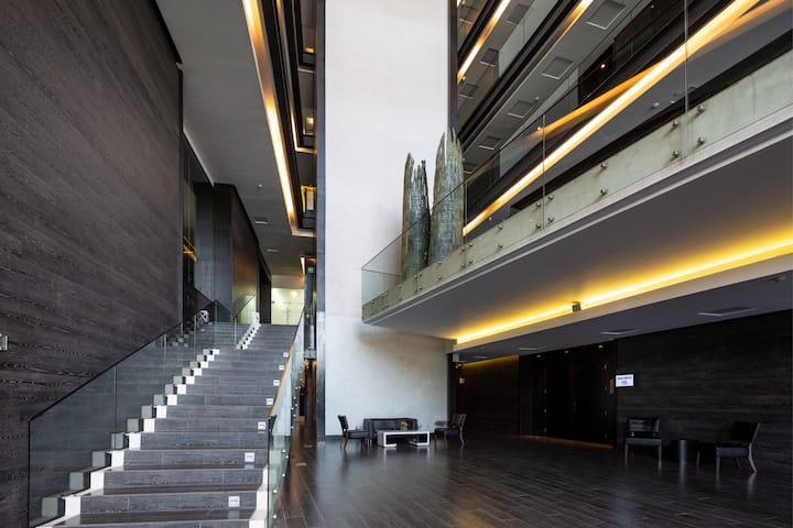 Wyndham Santiago Pettra lobby atrium in Santiago, Other than US/Canada