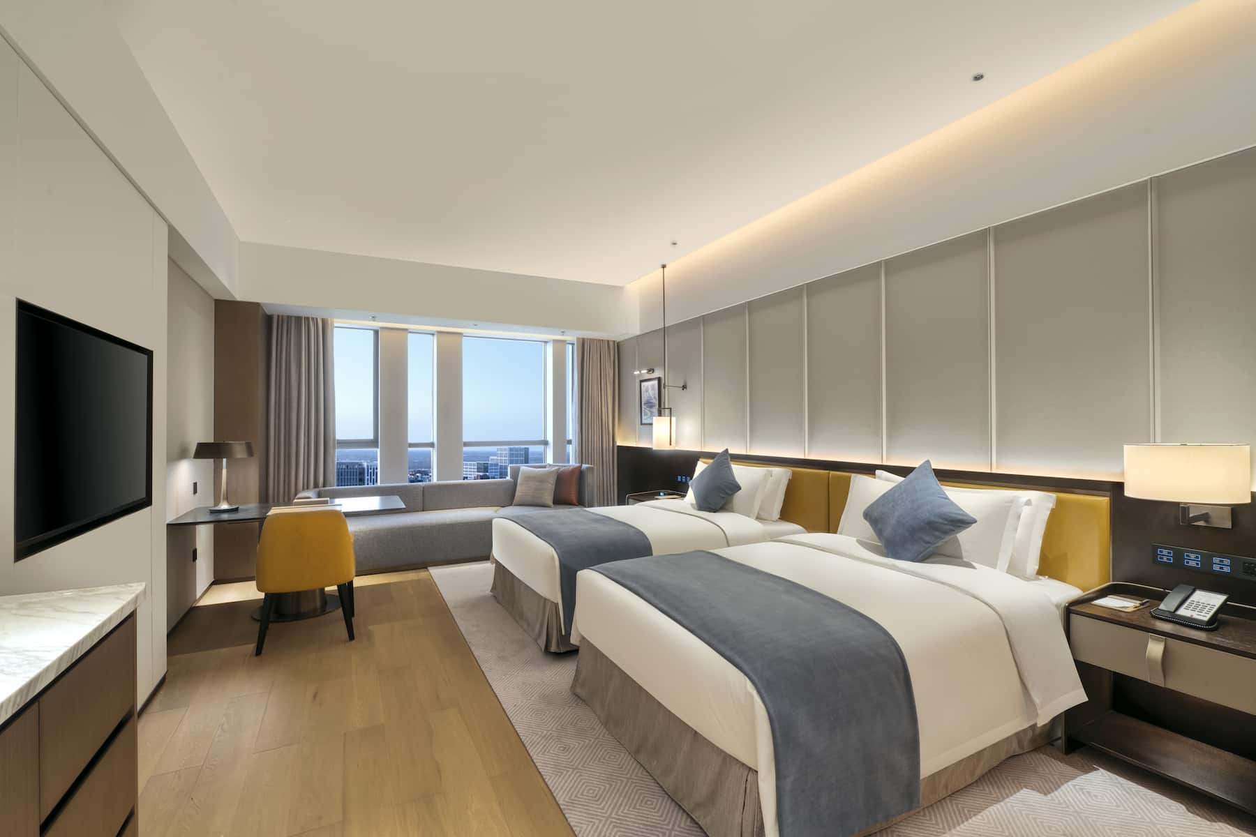 Guest room at the Wyndham Xiongan in Baoding, Other than US/Canada