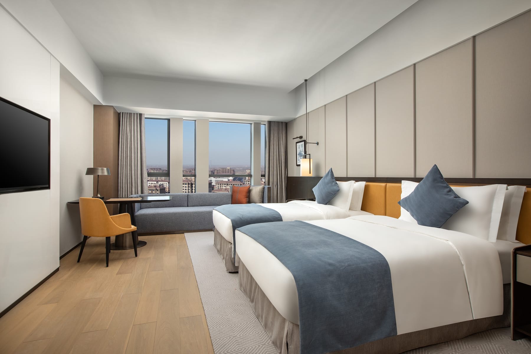 Guest room at the Wyndham Xiongan in Baoding, Other than US/Canada