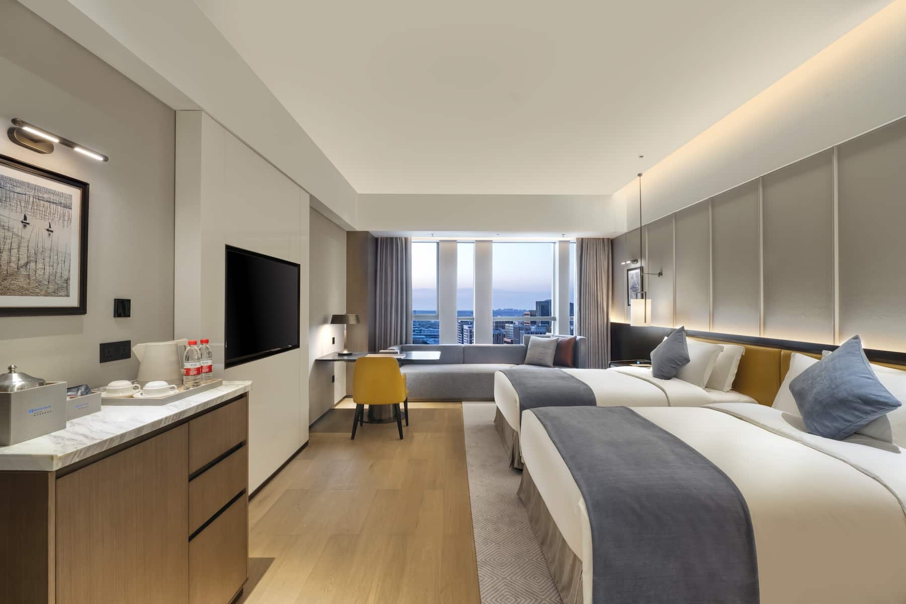 Guest room at the Wyndham Xiongan in Baoding, Other than US/Canada