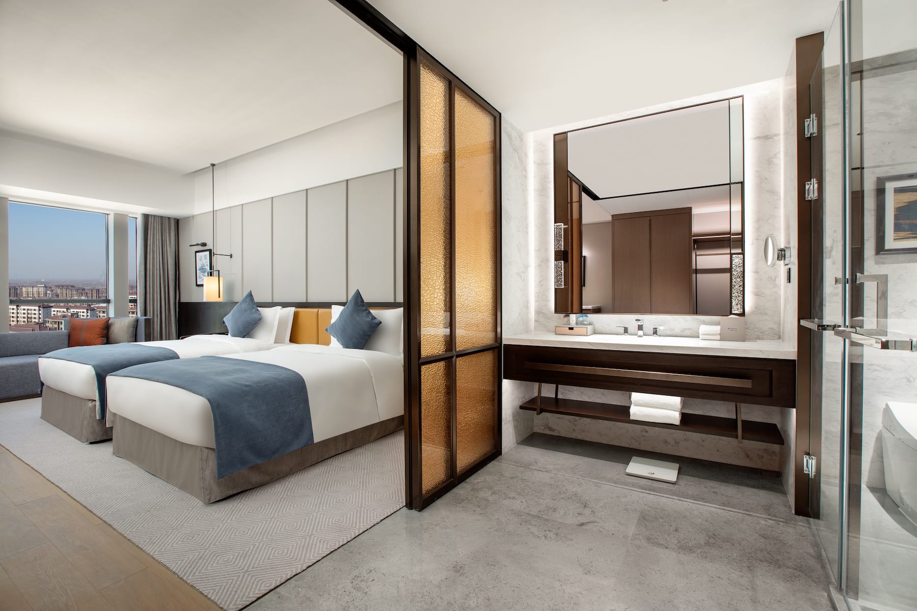 Guest room at the Wyndham Xiongan in Baoding, Other than US/Canada