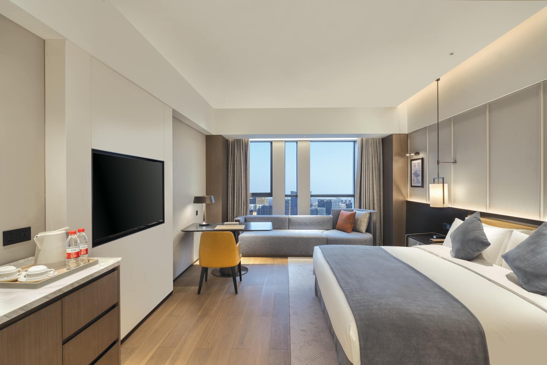 Guest room at the Wyndham Xiongan in Baoding, Other than US/Canada