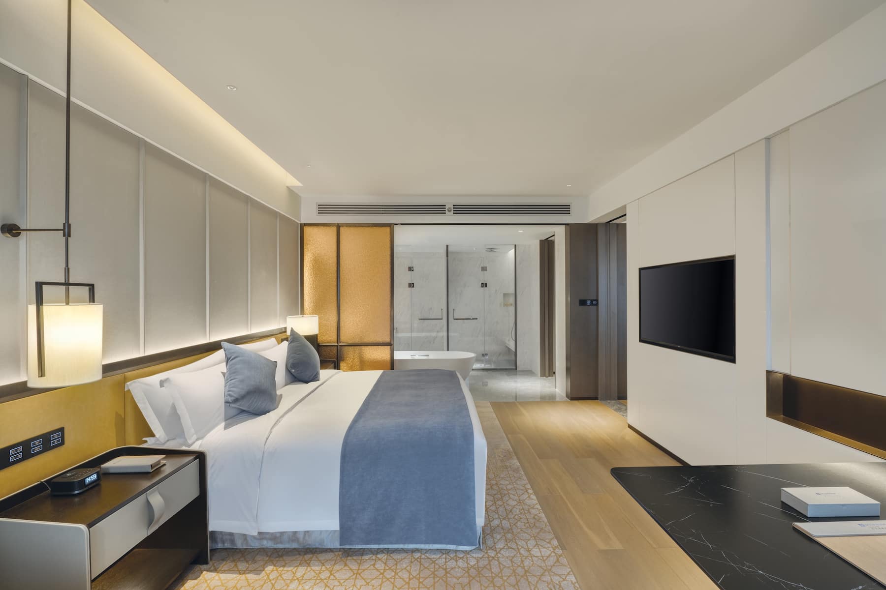 Guest room at the Wyndham Xiongan in Baoding, Other than US/Canada