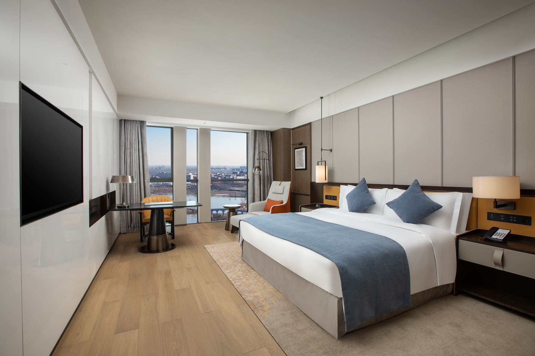 Guest room at the Wyndham Xiongan in Baoding, Other than US/Canada