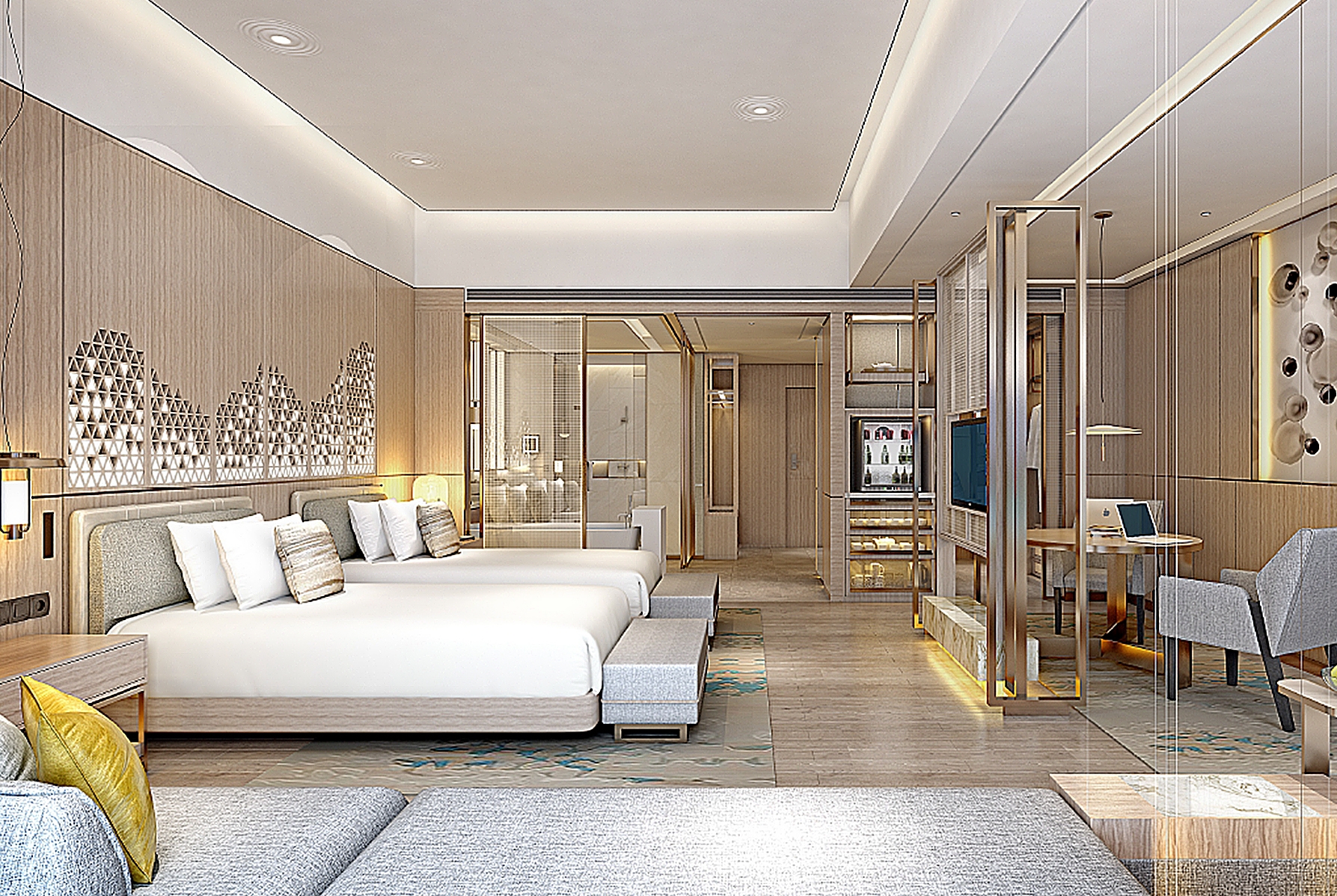 Guest room at the Wyndham Beihai in Beihai, Other than US/Canada