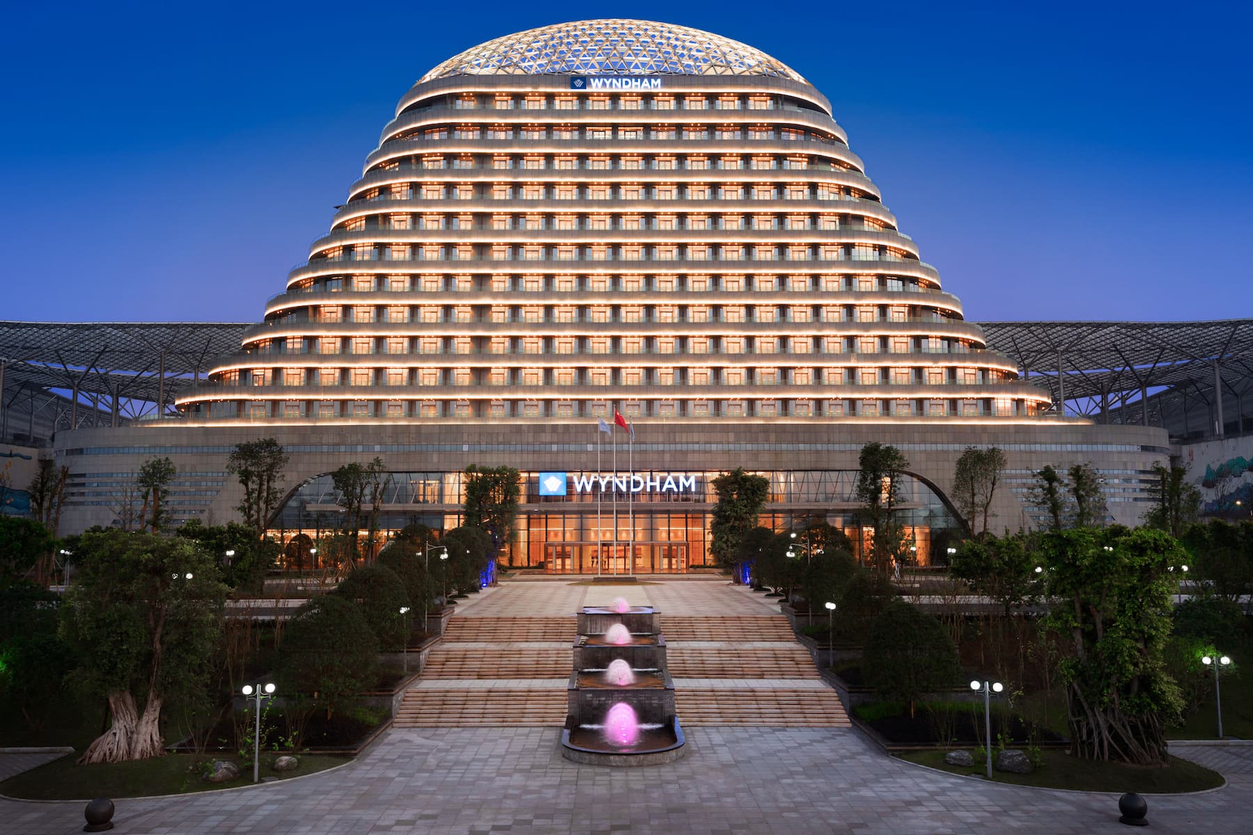 Exterior of Wyndham Chongqing Yuelai hotel in Chongqing, Other than US/Canada