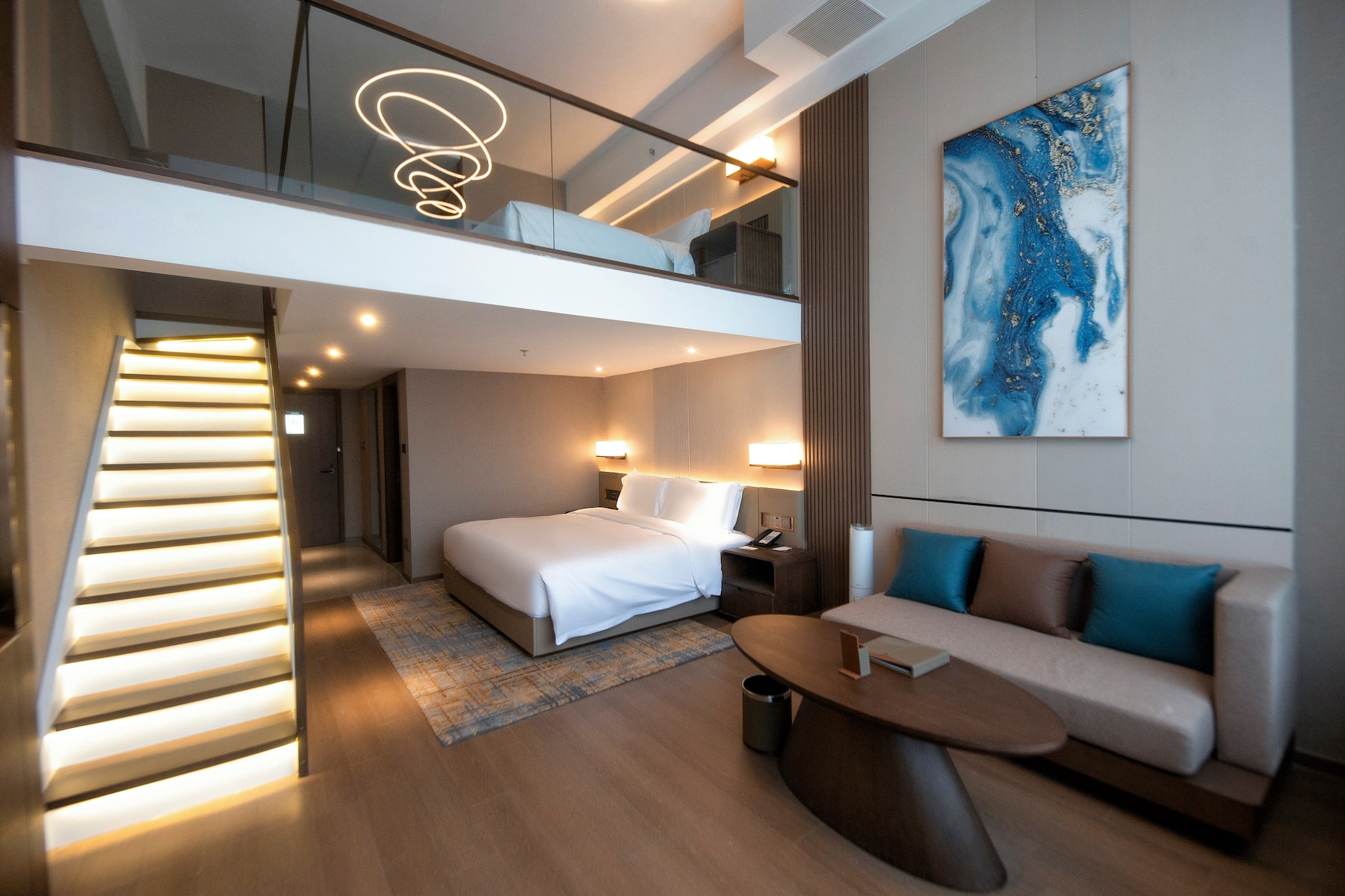 Guest room at the Wyndham Dalian Jinpu in Dalian, Other than US/Canada