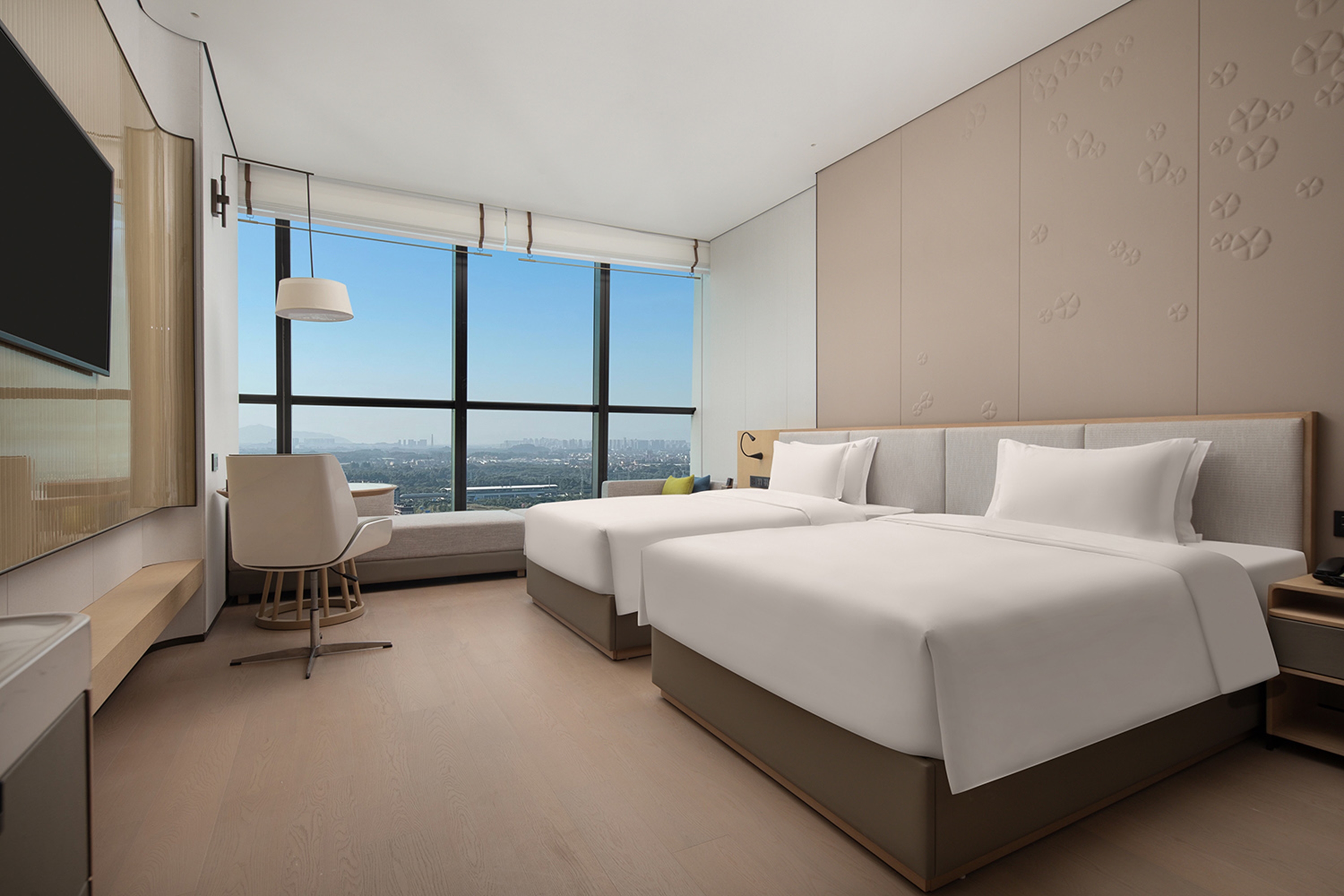 Guest room at the Wyndham Foshan Nanhai in Foshan, Other than US/Canada