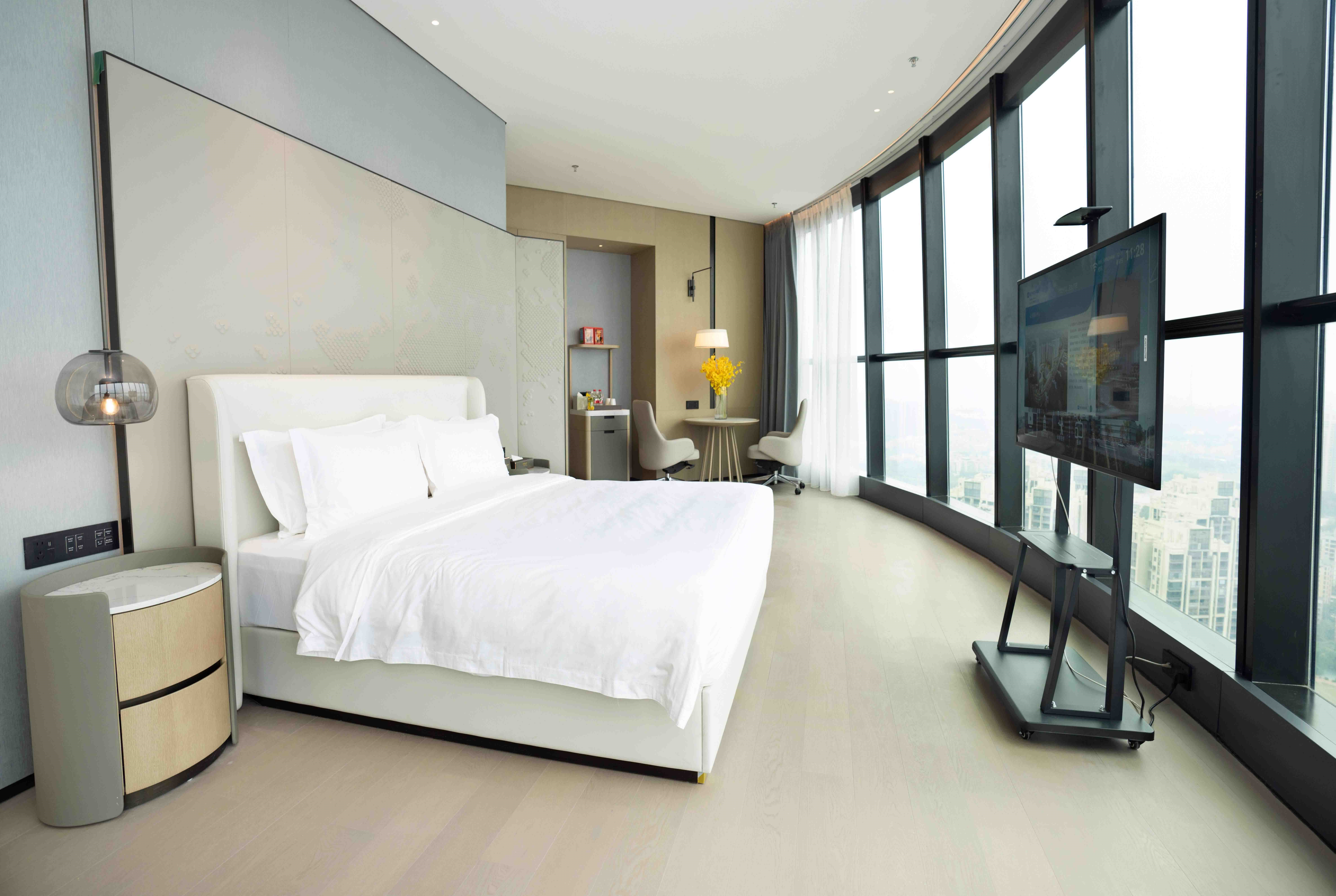 Guest room at the Wyndham Foshan Nanhai in Foshan, Other than US/Canada