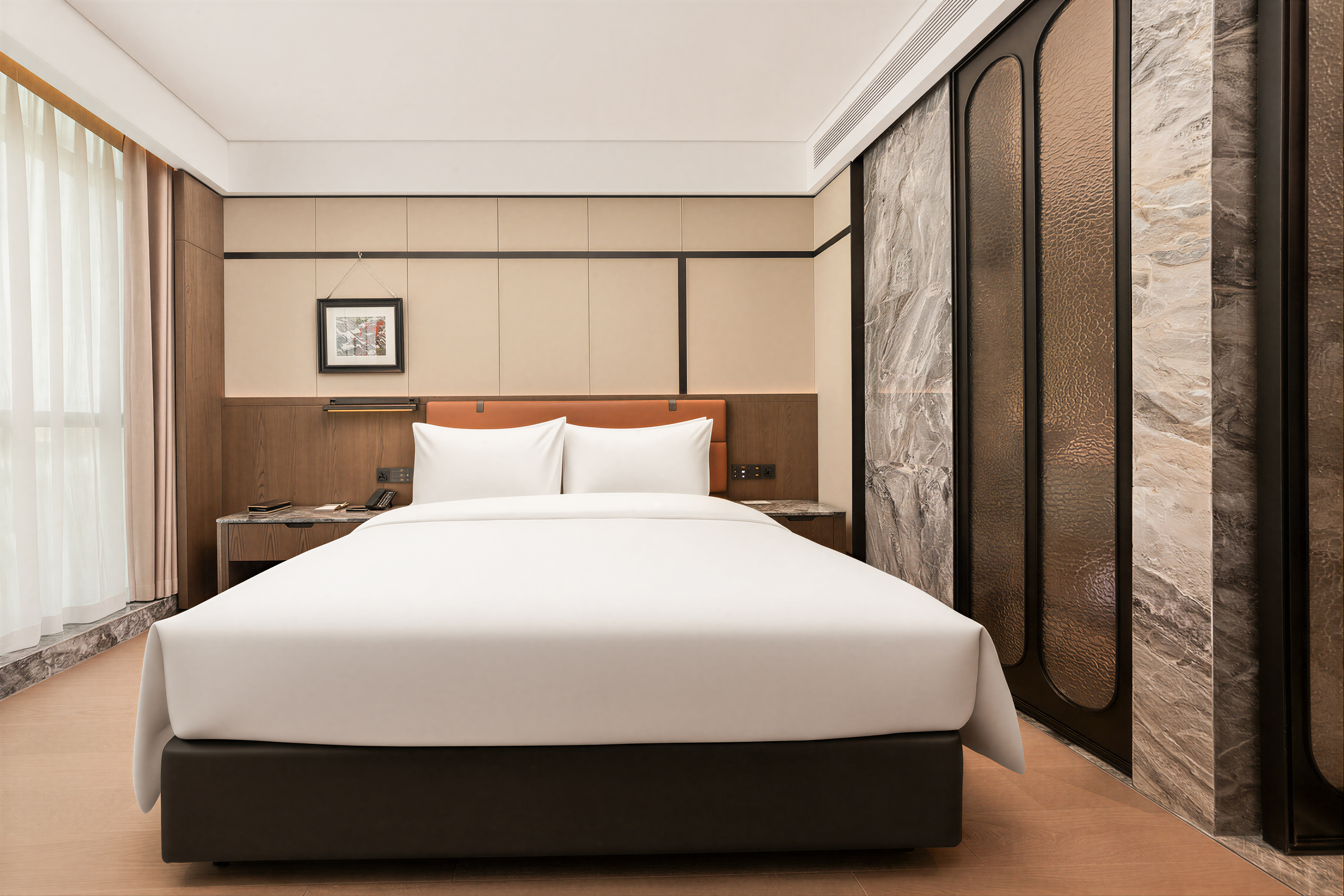 Guest room at the Wyndham Fuzhou Gulou in Fuzhou, Other than US/Canada