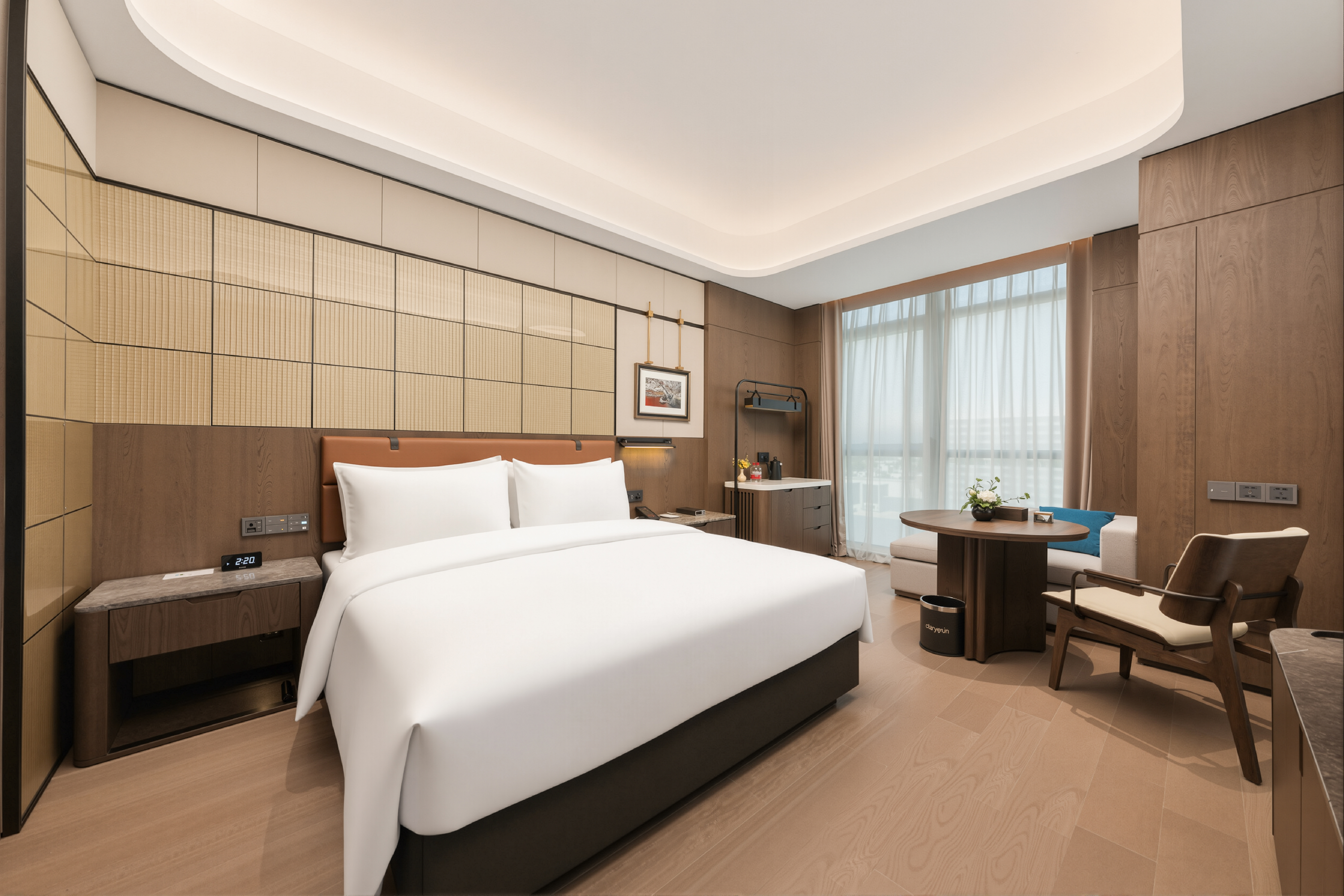 Guest room at the Wyndham Fuzhou Gulou in Fuzhou, Other than US/Canada