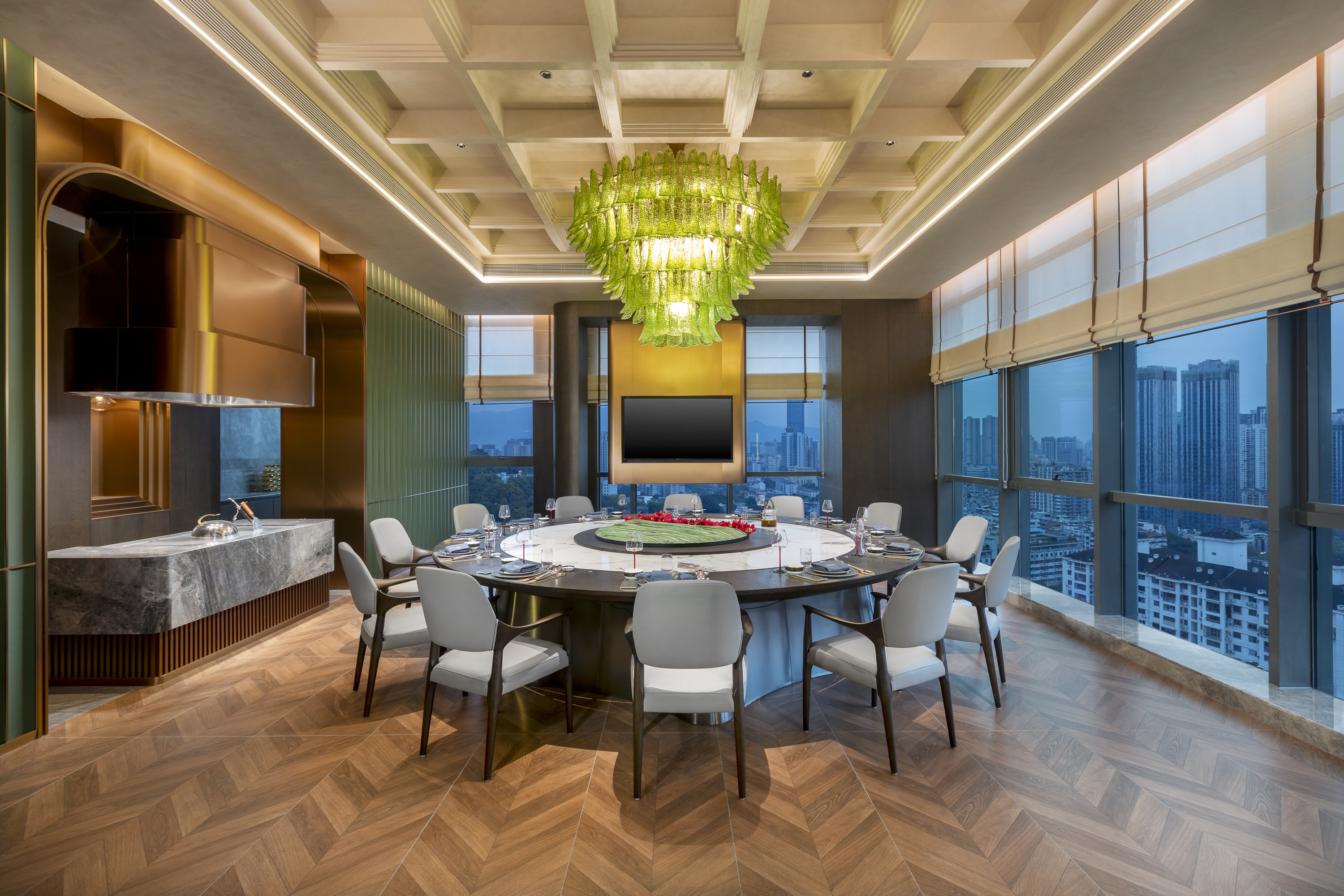 Wyndham Fuzhou Gulou restaurant private dining area in Fuzhou, Other than US/Canada