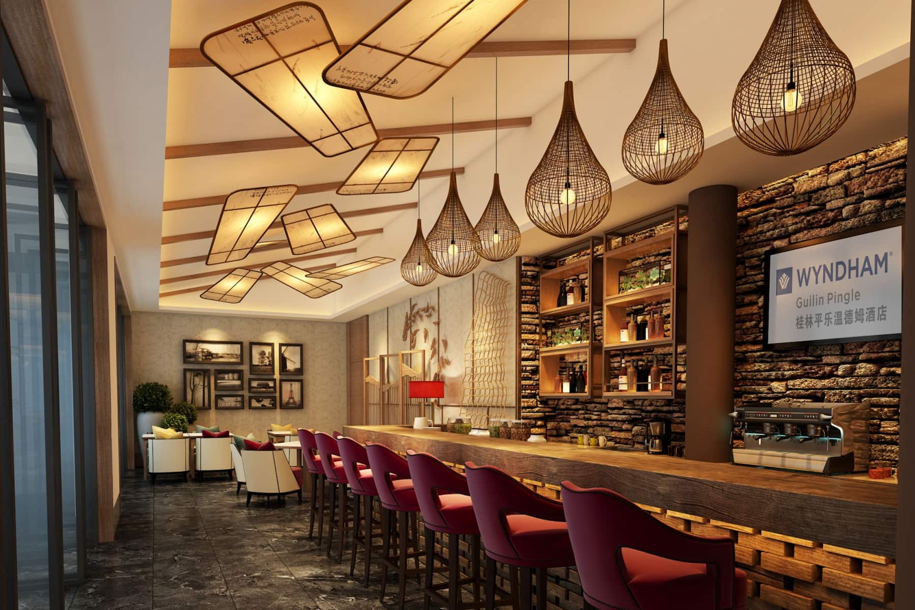 Bar at Wyndham Guilin Pingle in Guilin, Other than US/Canada