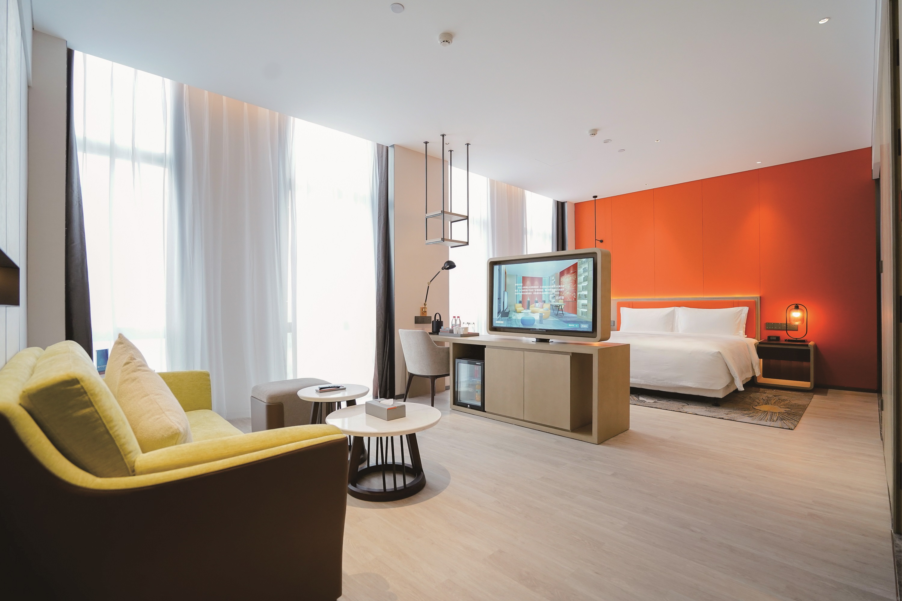 Guest room at the Wyndham Handan Congtai in Handan, Other than US/Canada