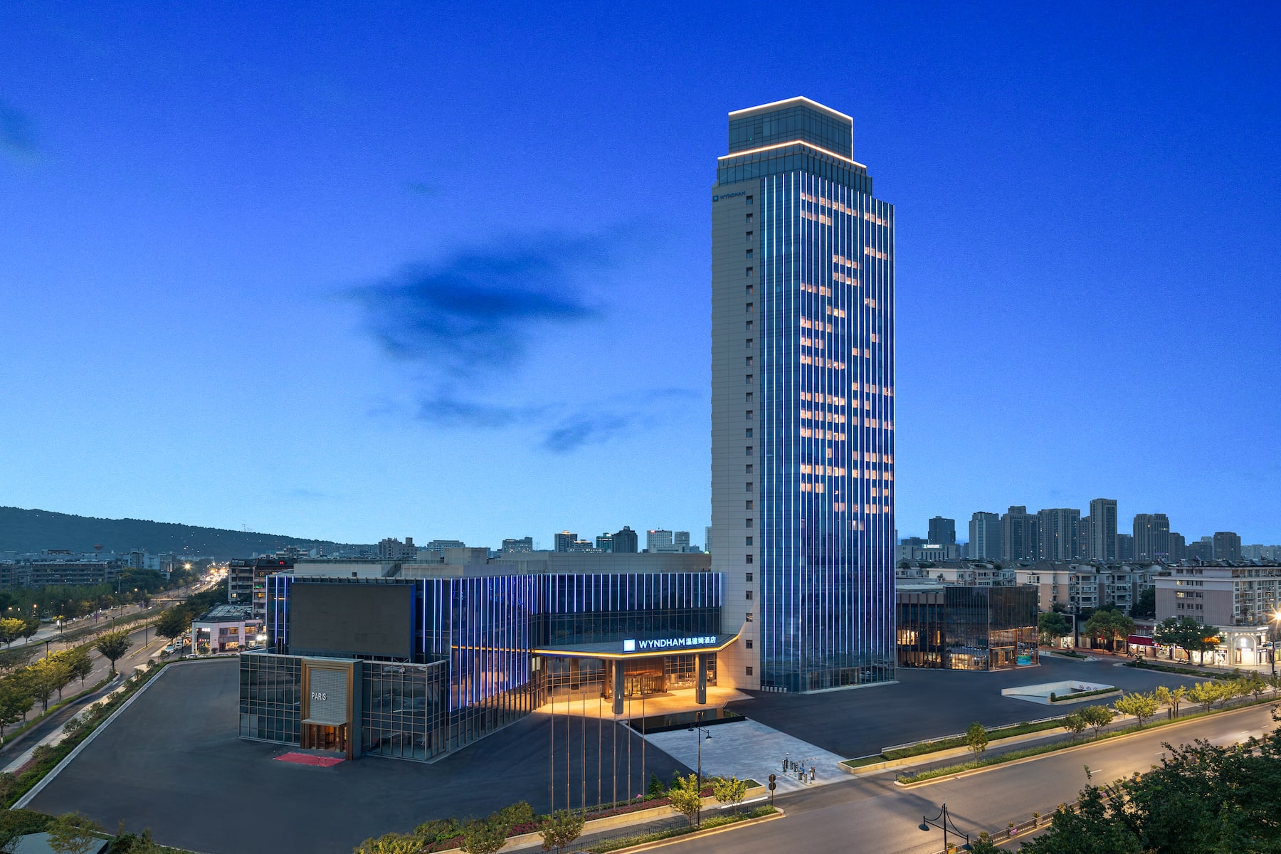 Exterior of Wyndham Hangzhou Linping hotel in Hangzhou, Other than US/Canada