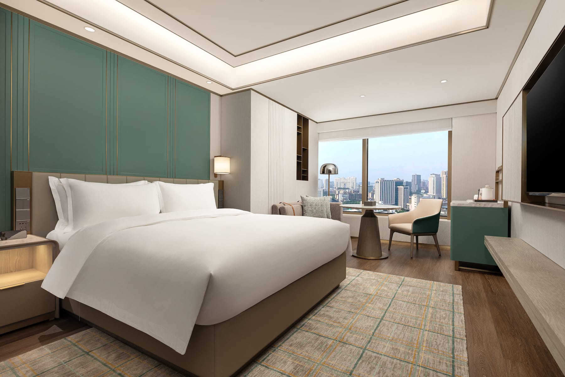 Guest room at the Wyndham Hangzhou Linping in Hangzhou, Other than US/Canada