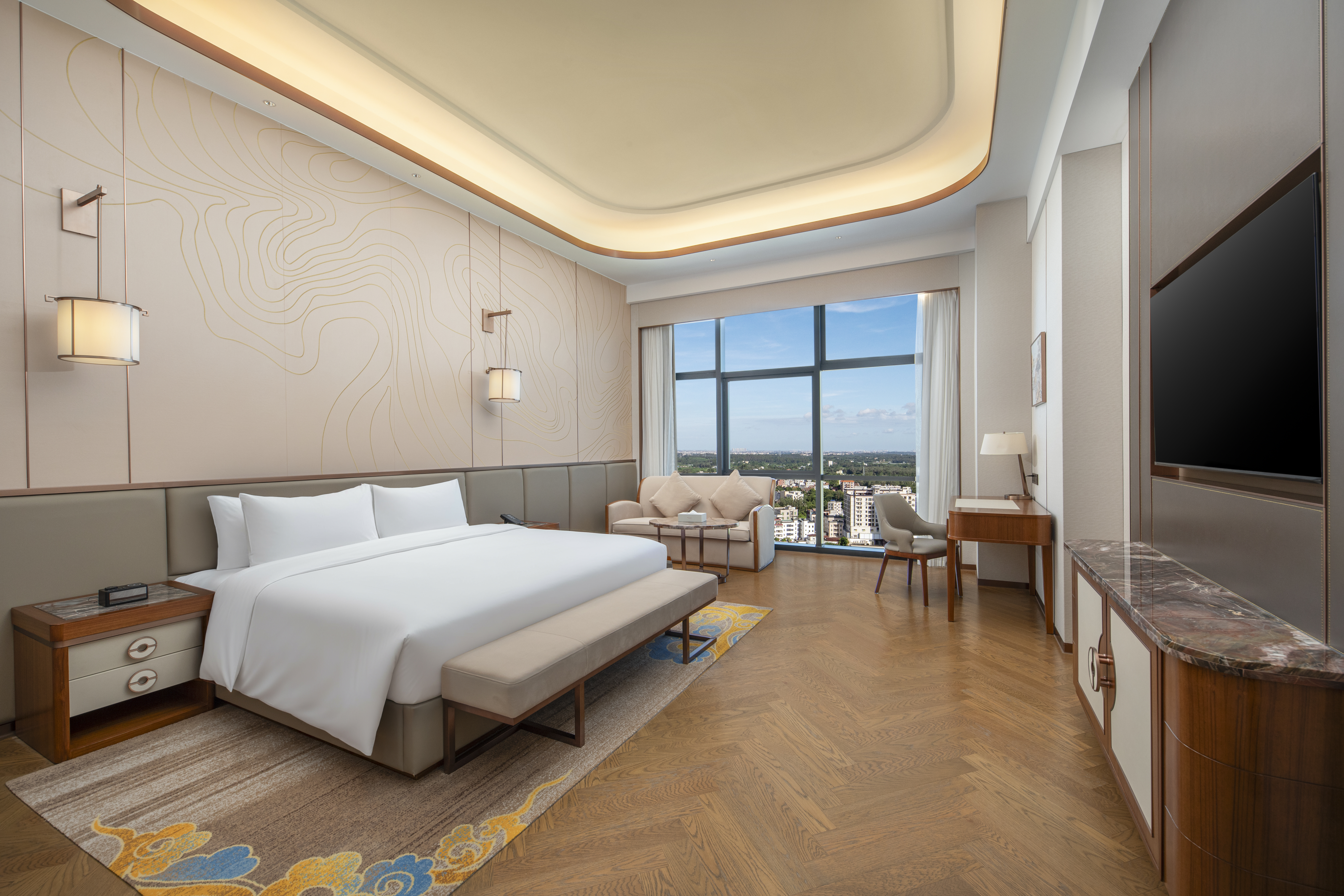 Guest room at the Wyndham Huazhou South in Huazhou, Other than US/Canada