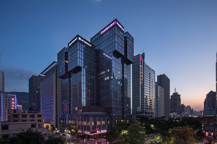 Exterior of Wyndham Lanzhou Haiyue hotel in Lanzhou, Other than US/Canada