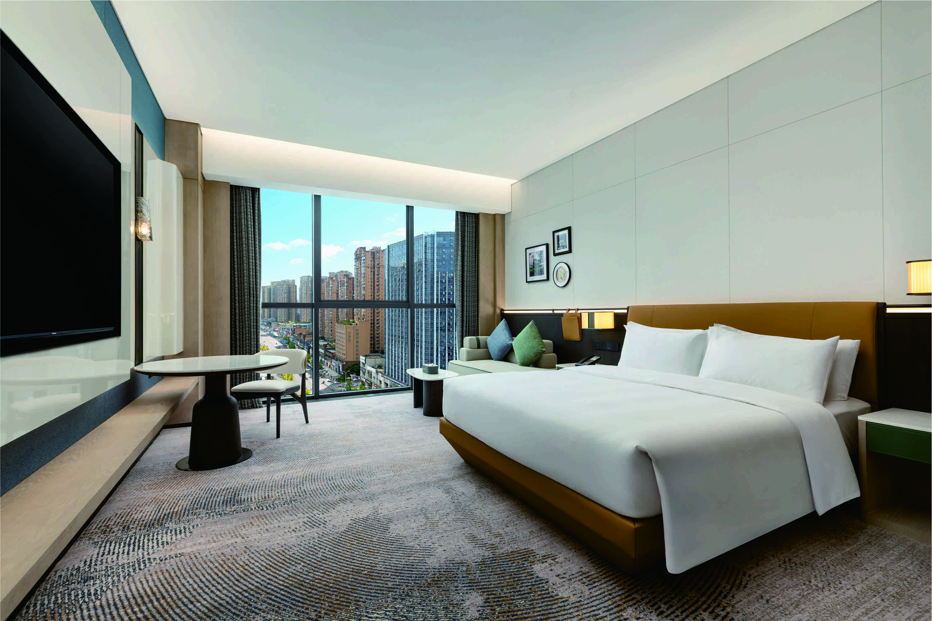 Guest room at the Wyndham Leshan Downtown in Leshan, Other than US/Canada
