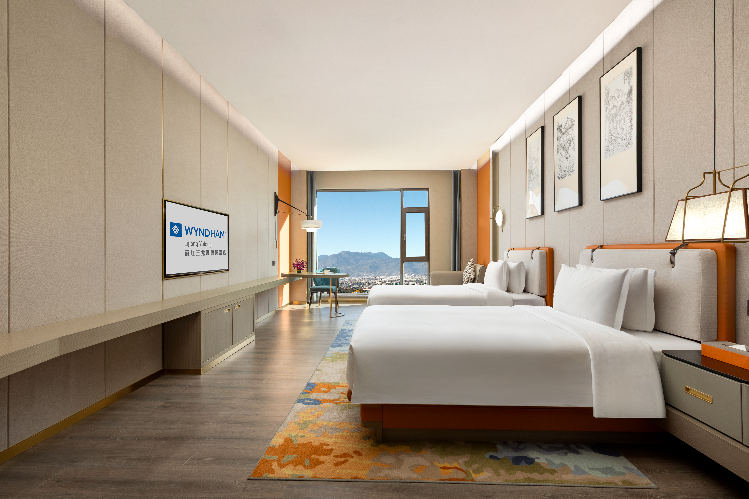 Guest room at the Wyndham Lijiang Yulong in Lijiang, Other than US/Canada