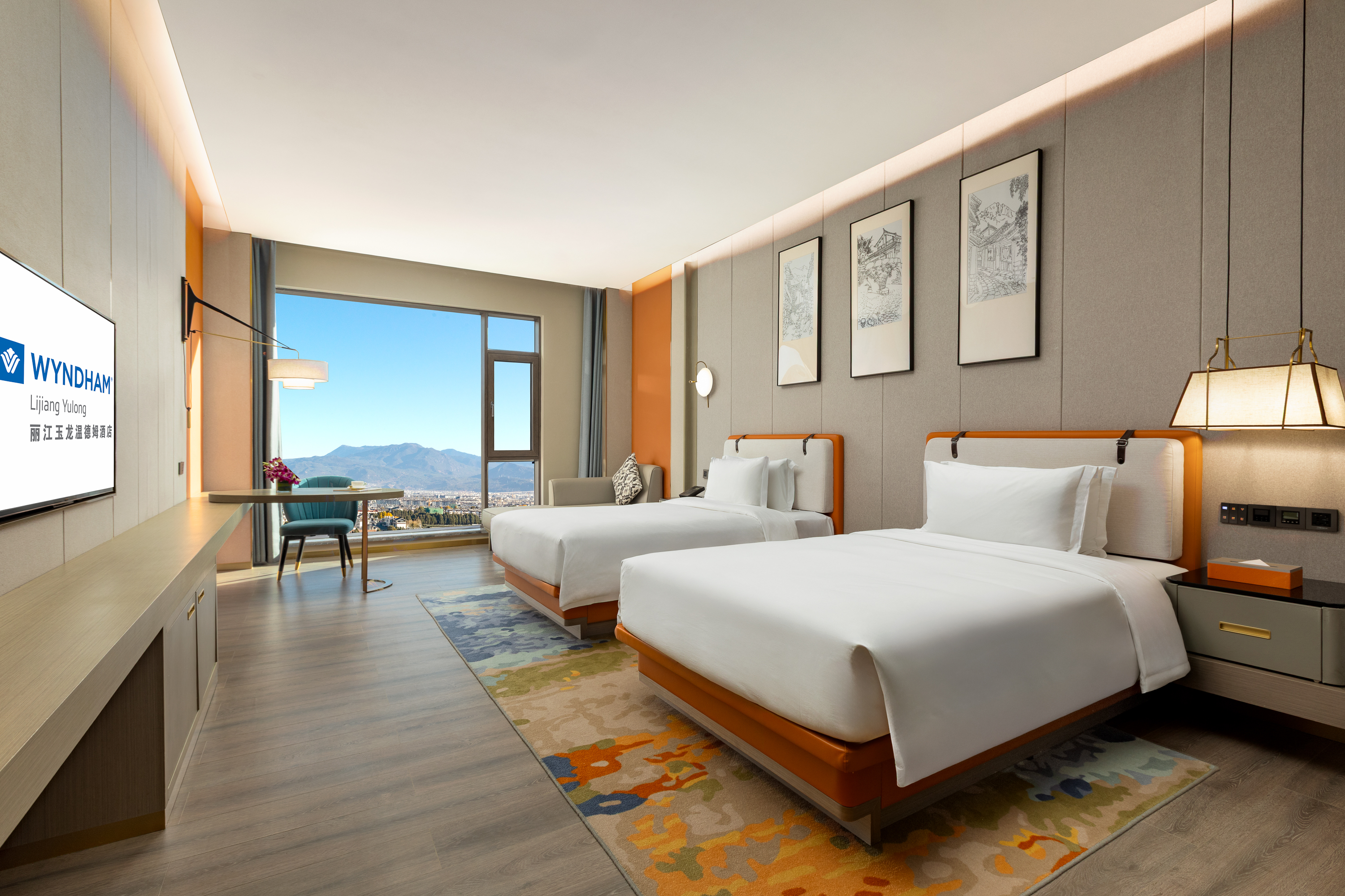 Guest room at the Wyndham Lijiang Yulong in Lijiang, Other than US/Canada