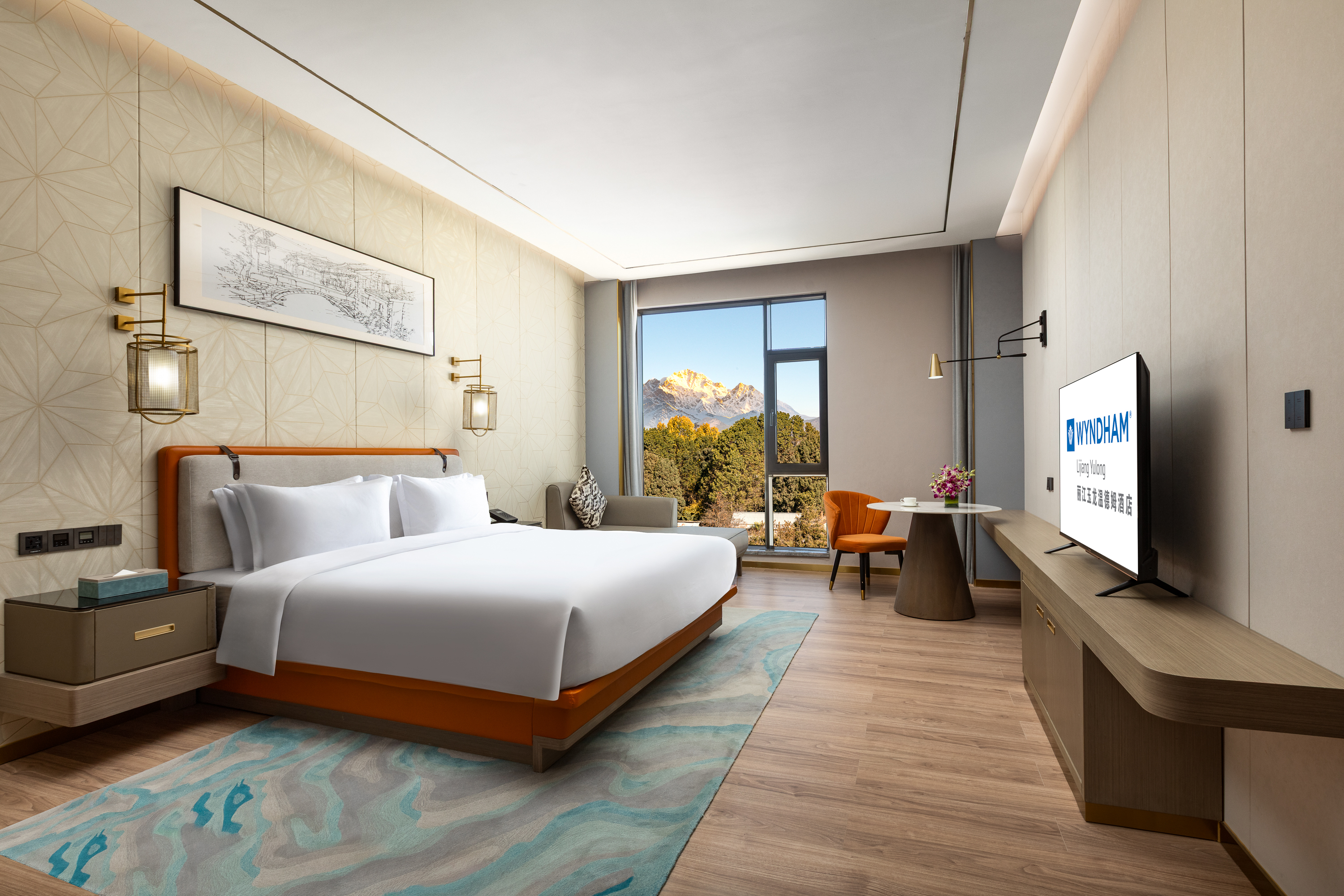 Guest room at the Wyndham Lijiang Yulong in Lijiang, Other than US/Canada