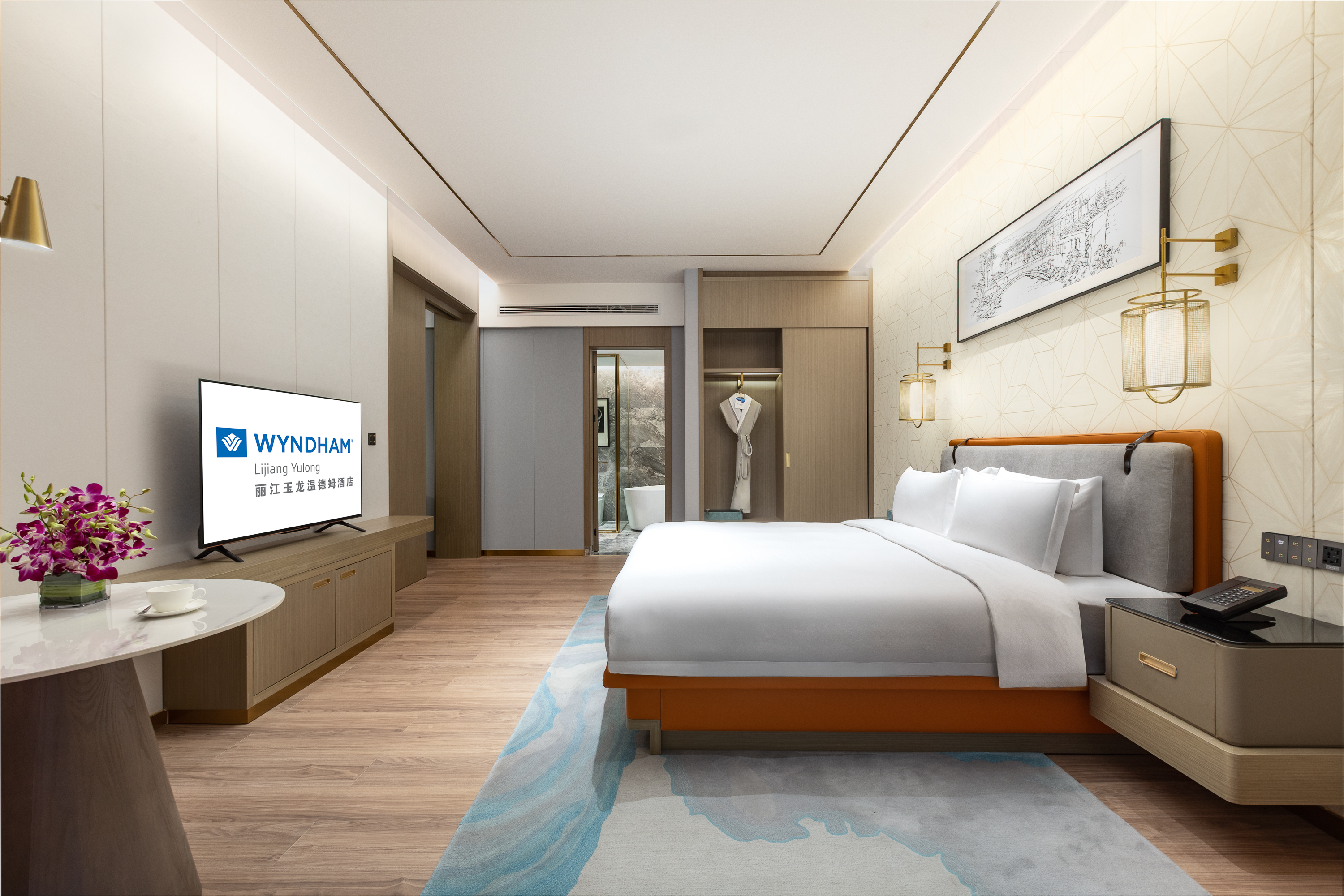 Guest room at the Wyndham Lijiang Yulong in Lijiang, Other than US/Canada