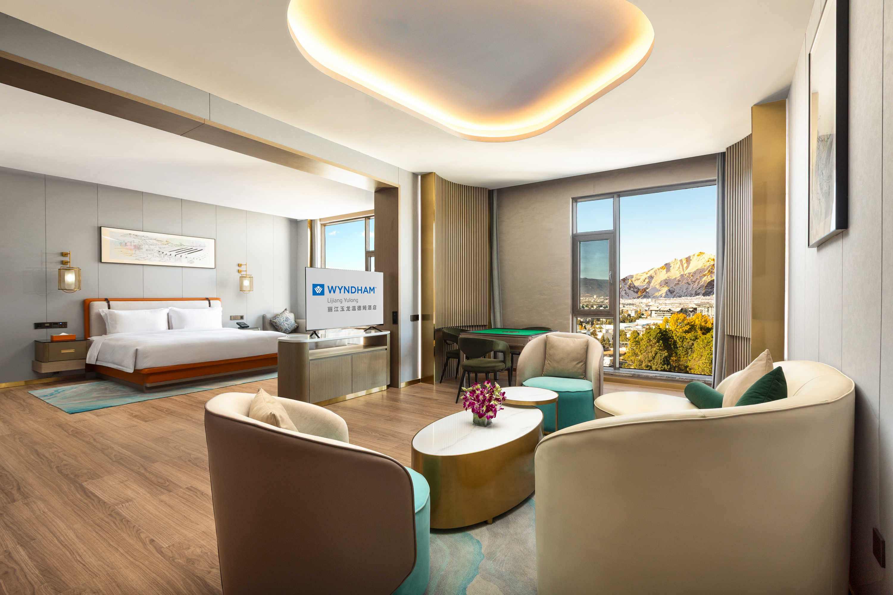 Guest room at the Wyndham Lijiang Yulong in Lijiang, Other than US/Canada