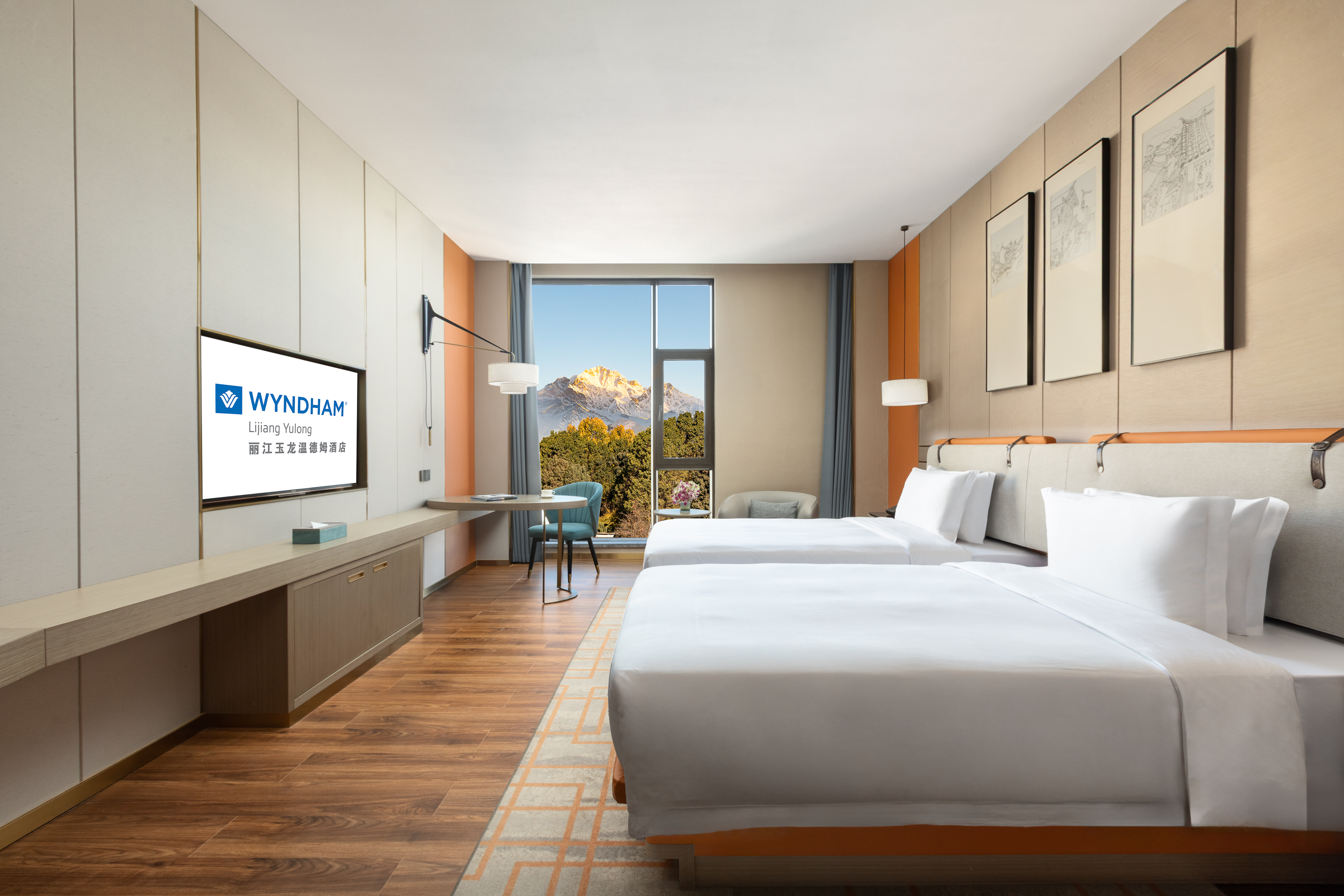 Guest room at the Wyndham Lijiang Yulong in Lijiang, Other than US/Canada