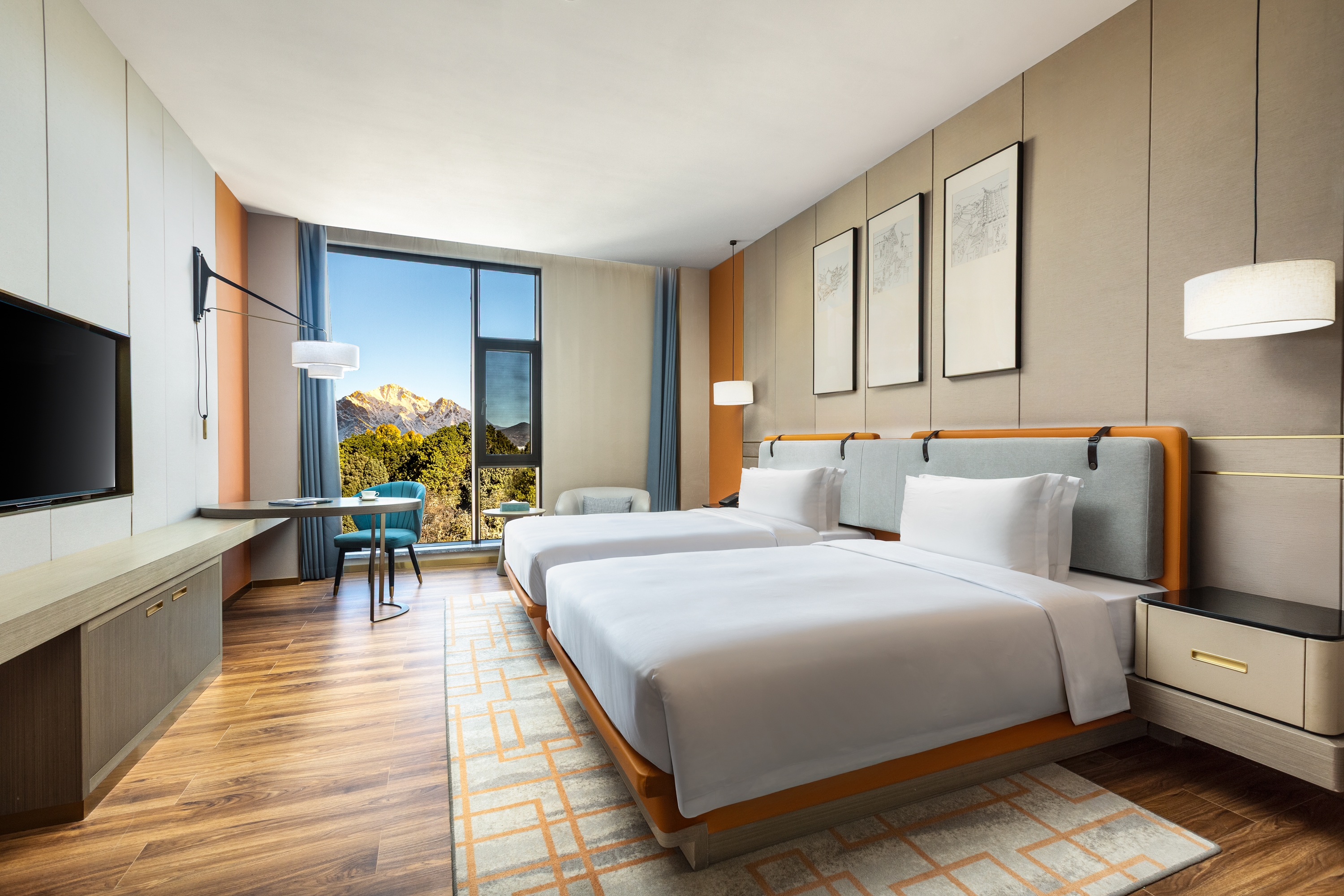 Guest room at the Wyndham Lijiang Yulong in Lijiang, Other than US/Canada