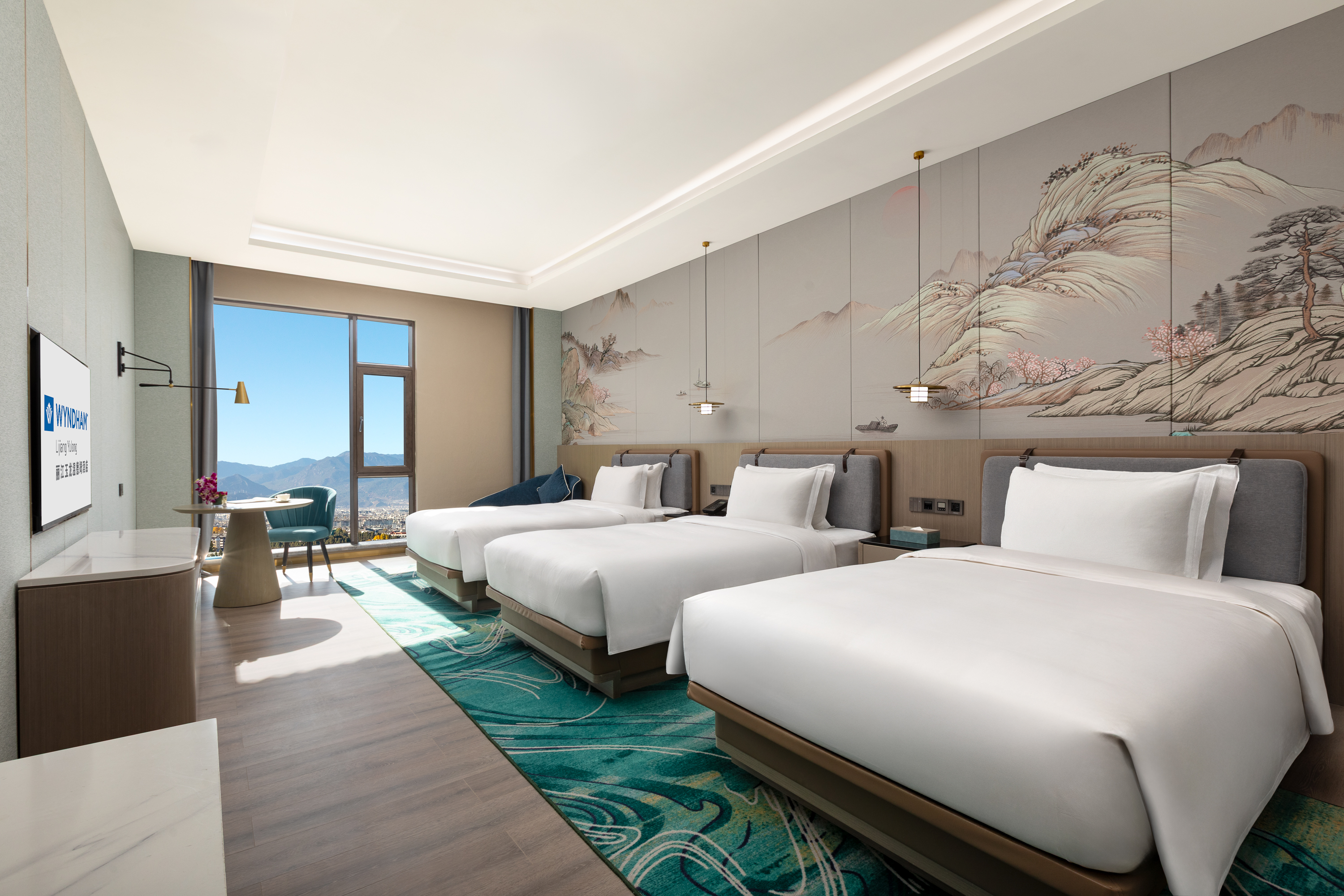 Guest room at the Wyndham Lijiang Yulong in Lijiang, Other than US/Canada