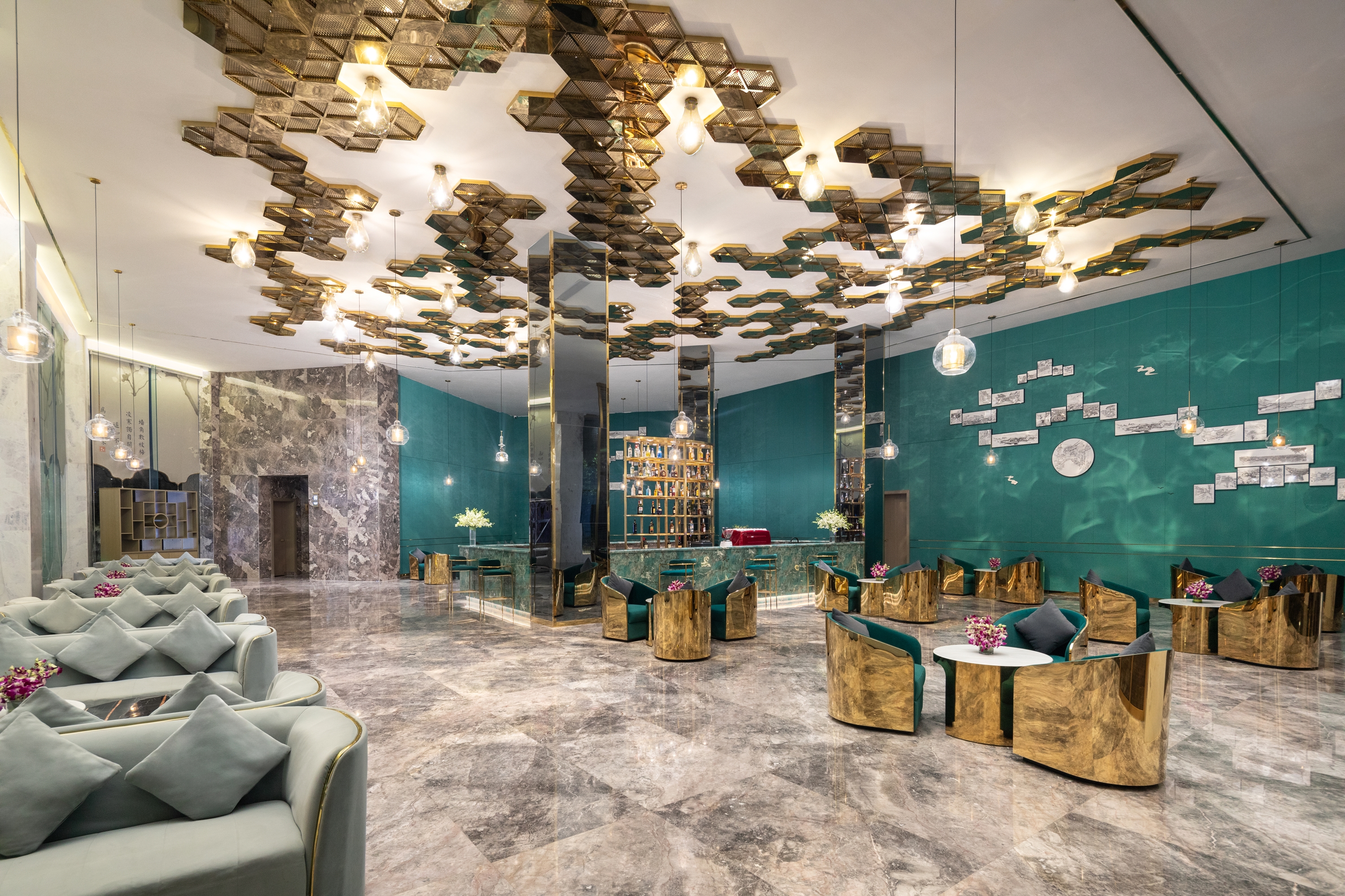 Wyndham Lijiang Yulong lobby bar in Lijiang, Other than US/Canada