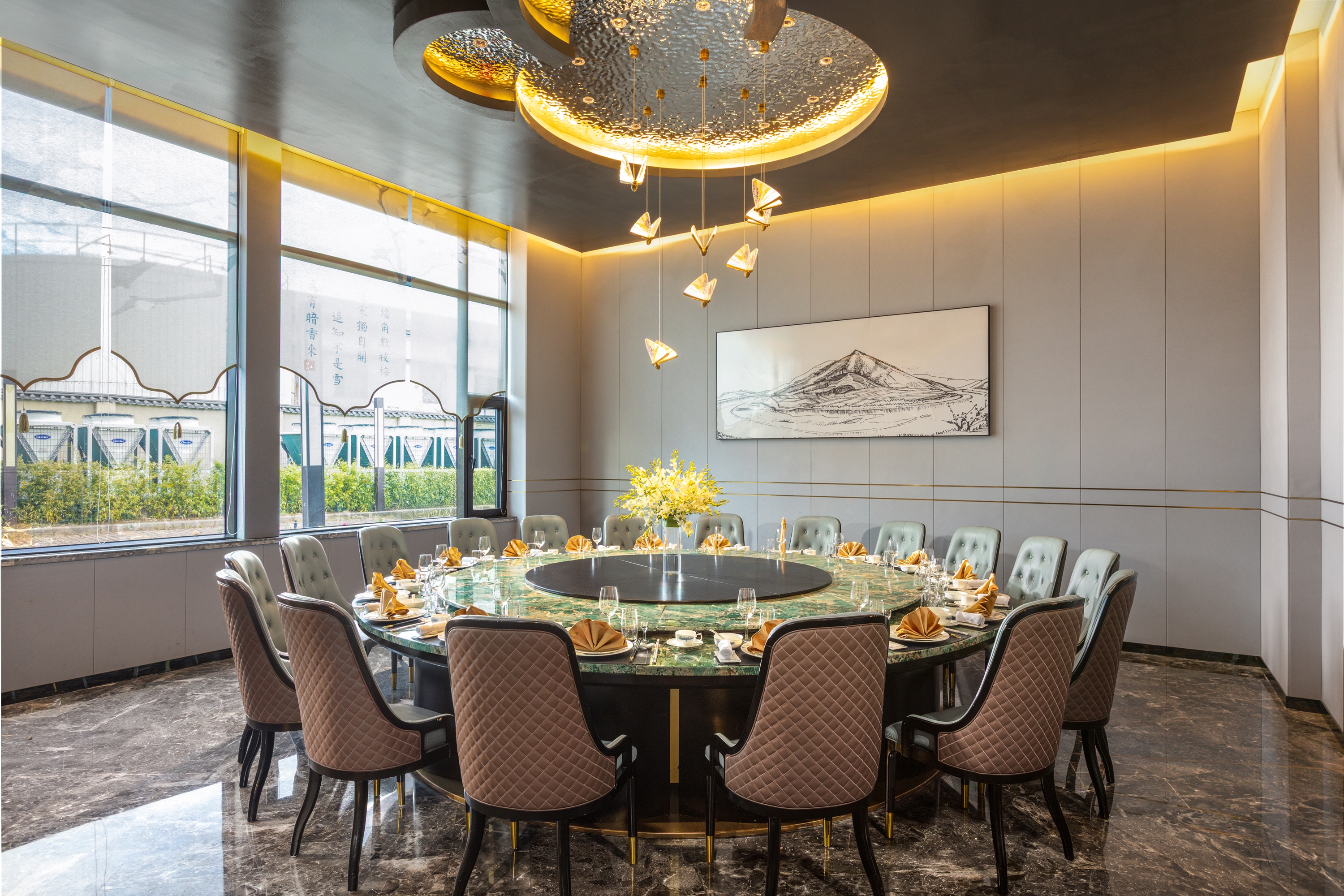 Wyndham Lijiang Yulong restaurant private dining area in Lijiang, Other than US/Canada