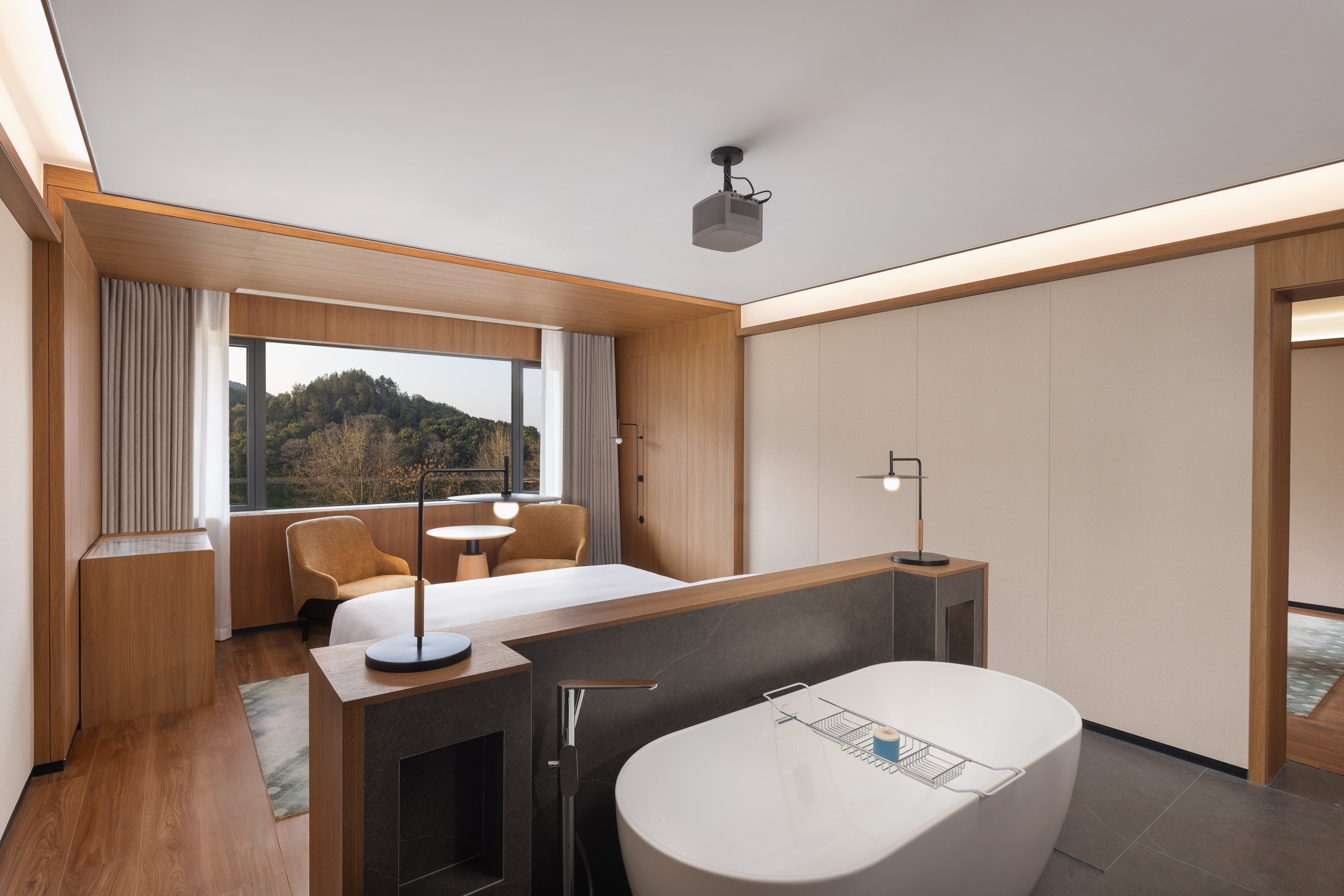 Guest room at the Wyndham Lishui Liandu Resort in Lishui, Other than US/Canada