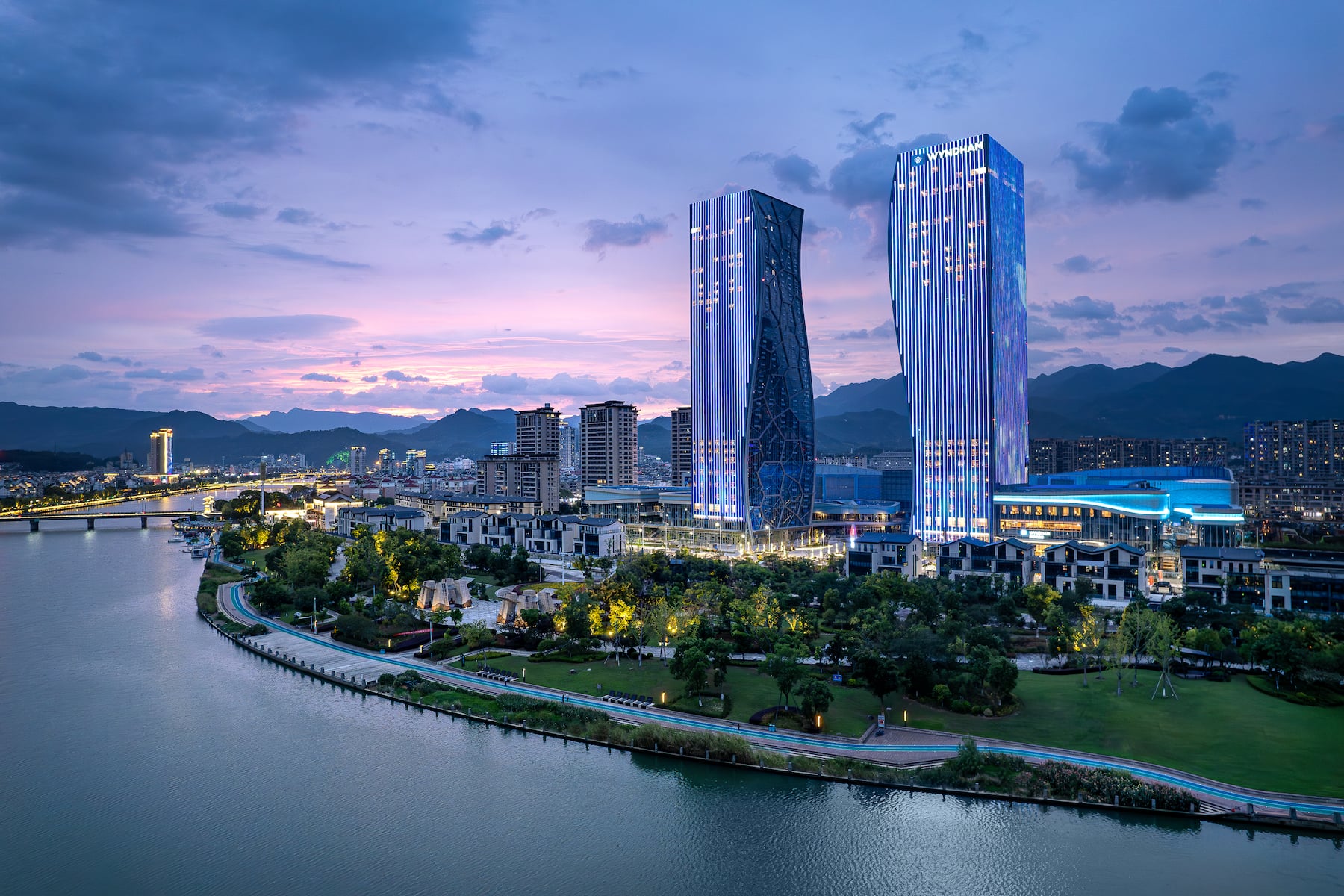 Exterior of Wyndham Longquan Downtown hotel in Longquan, Other than US/Canada