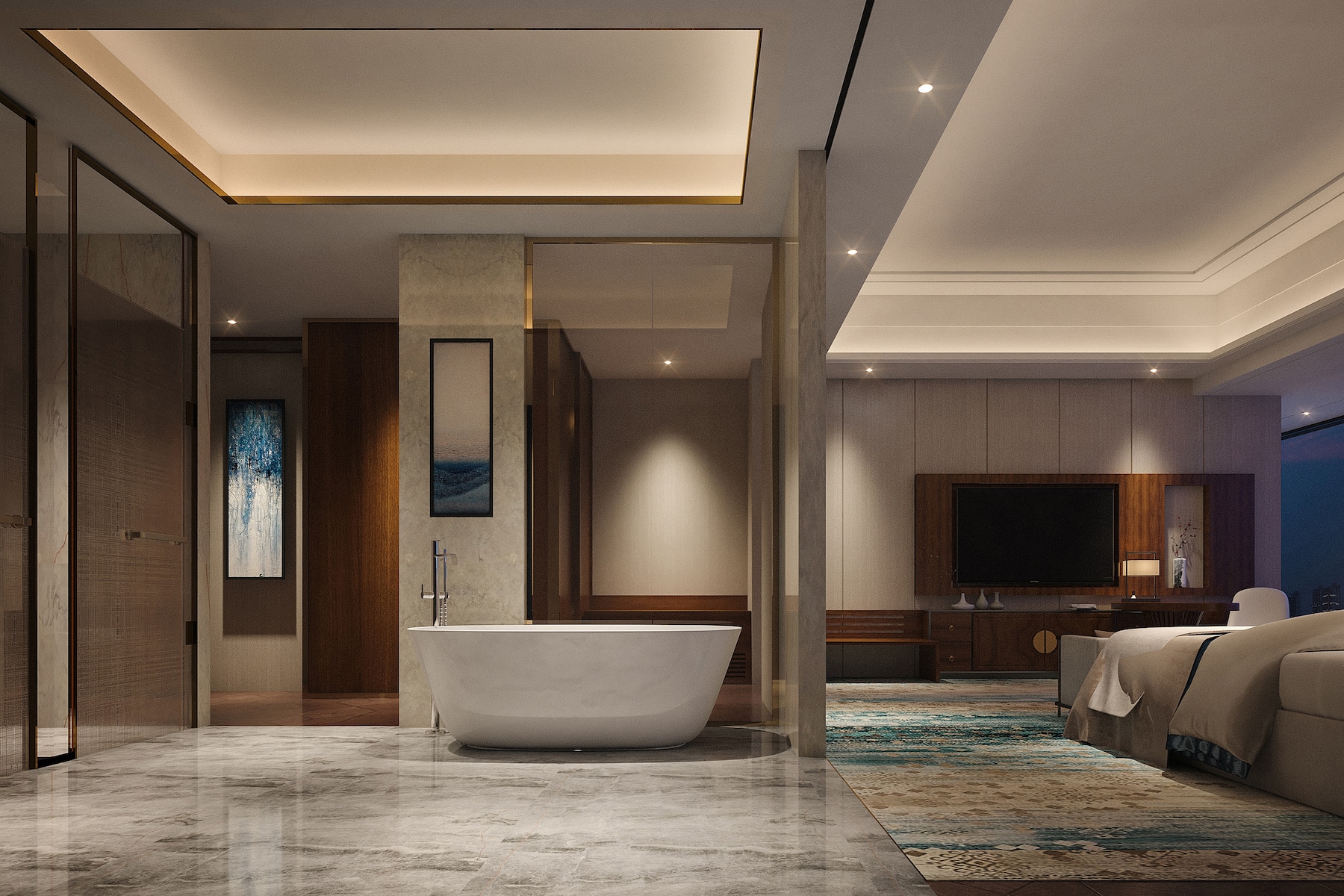 Guest room bath at the Wyndham Xinyi Lotus Lake in Maoming, Other than US/Canada